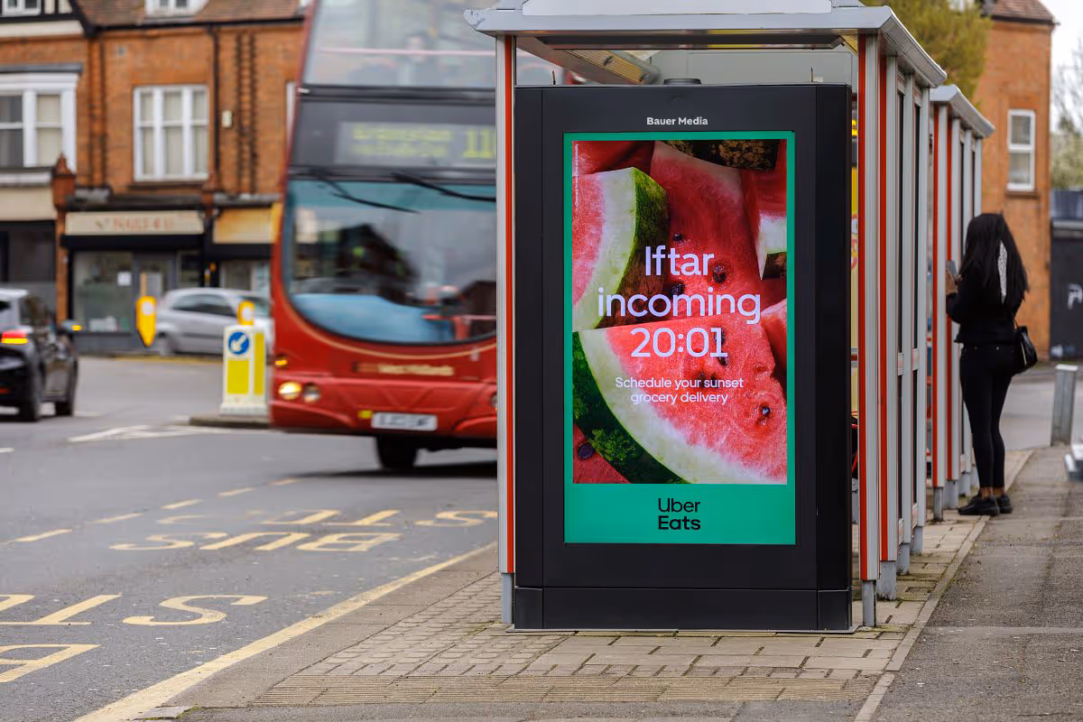 Uber Eats Iftar Incoming Adshel Live