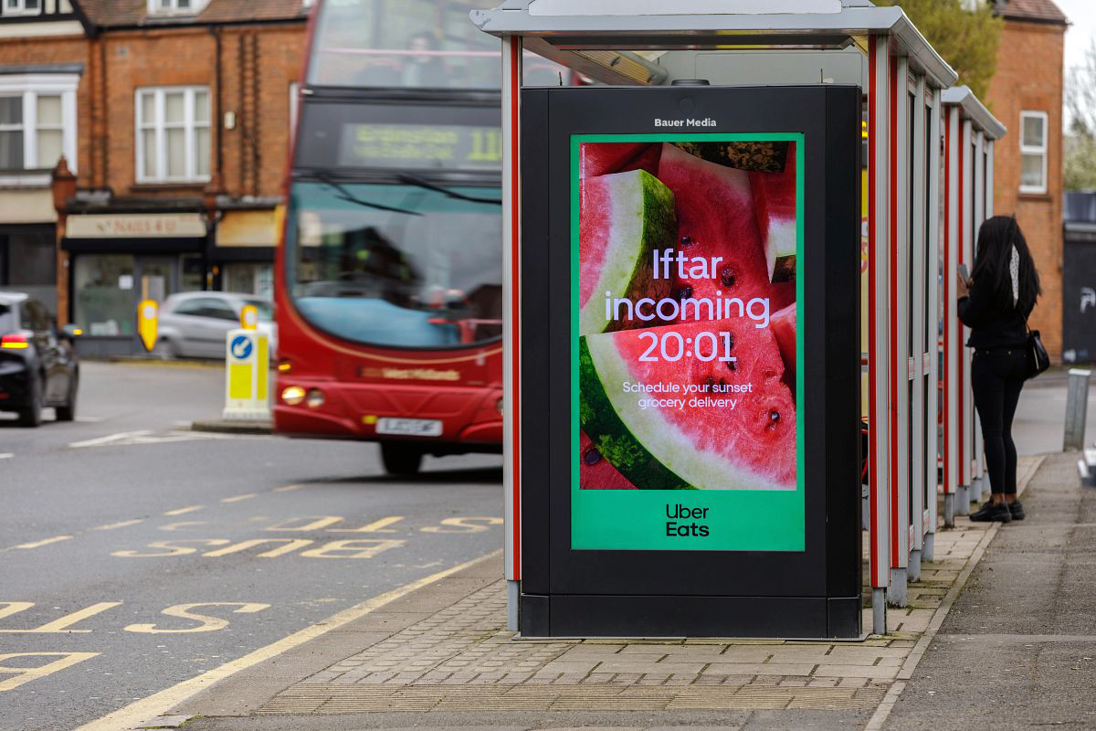 Uber Eats Iftar Incoming Adshel Live