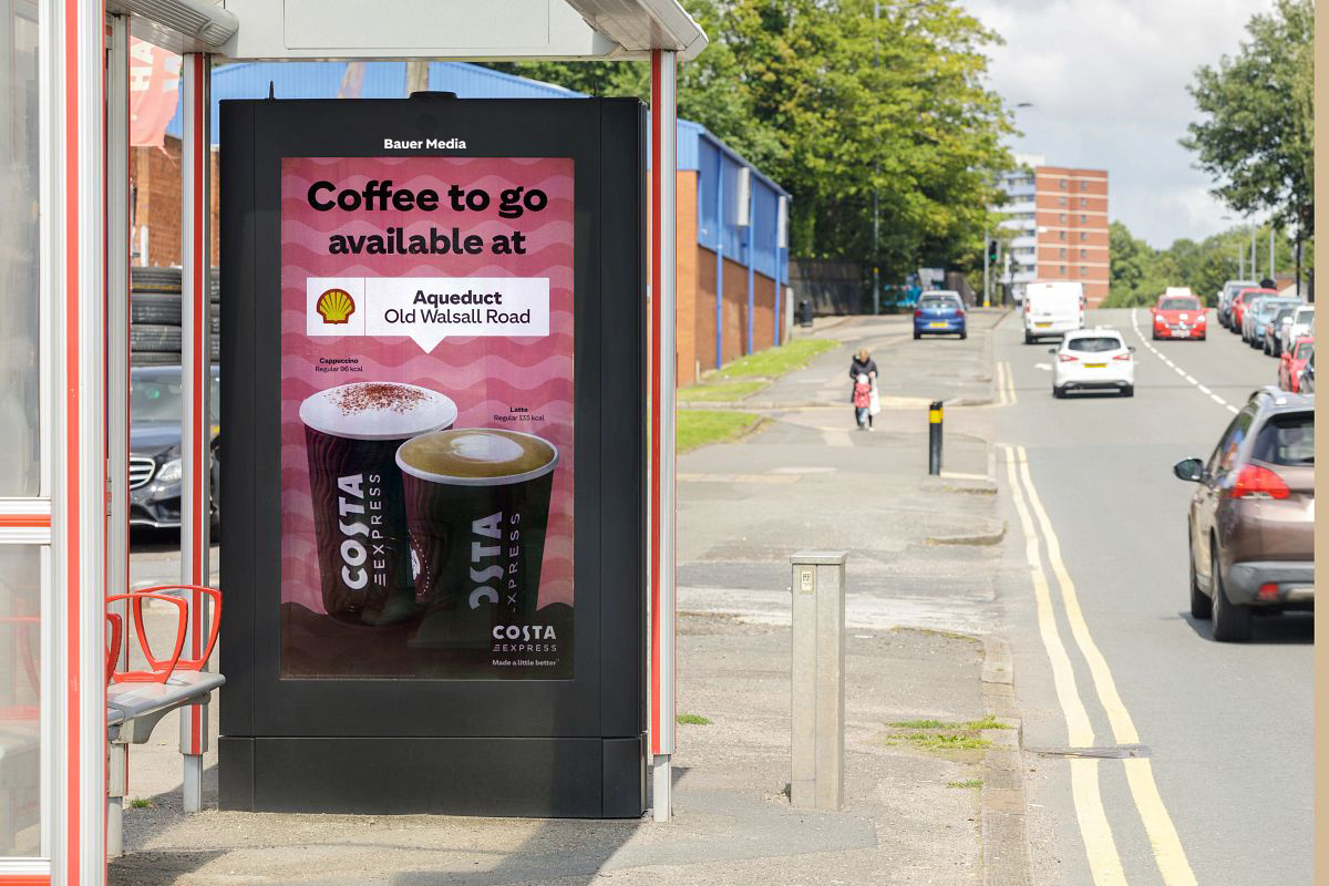 Costa Coffee Adshel Live