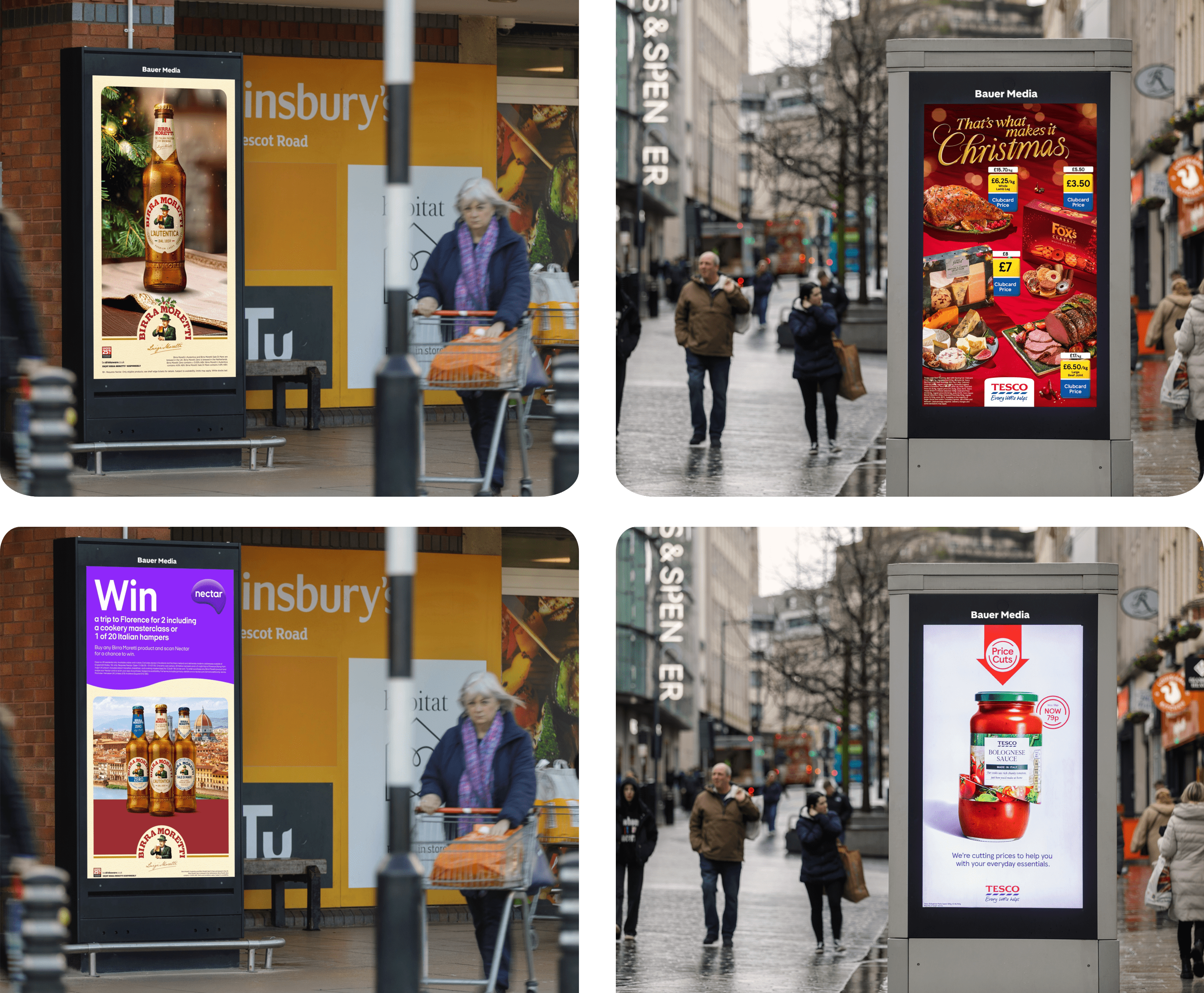 Four creatives to showcase how brands can change their Christmas campaigns to regular campaigns in the new year