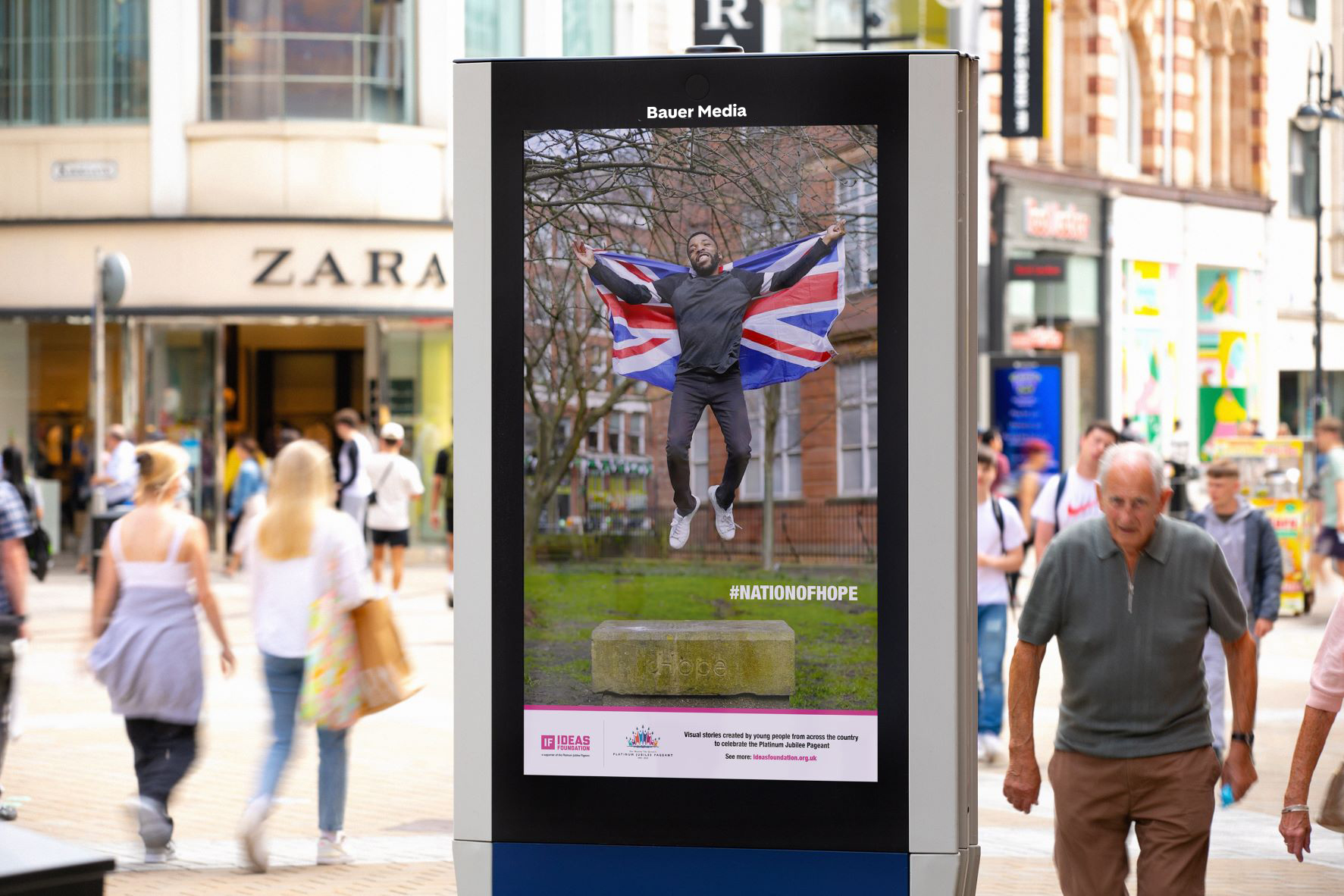 A digital poster celebrating the Queen's Platinum Jubilee