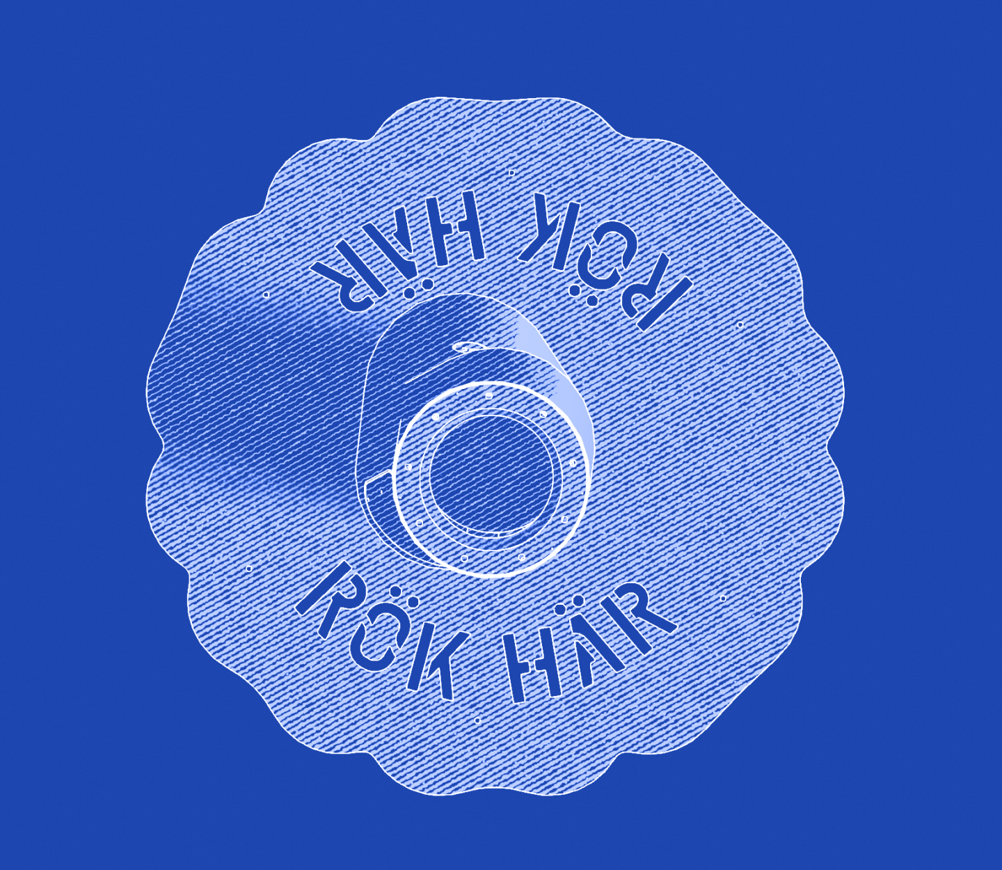 Top view of the smoke signals machine, showing the non-slip base plate with the text 'RÖK HÄR' around the perimeter.