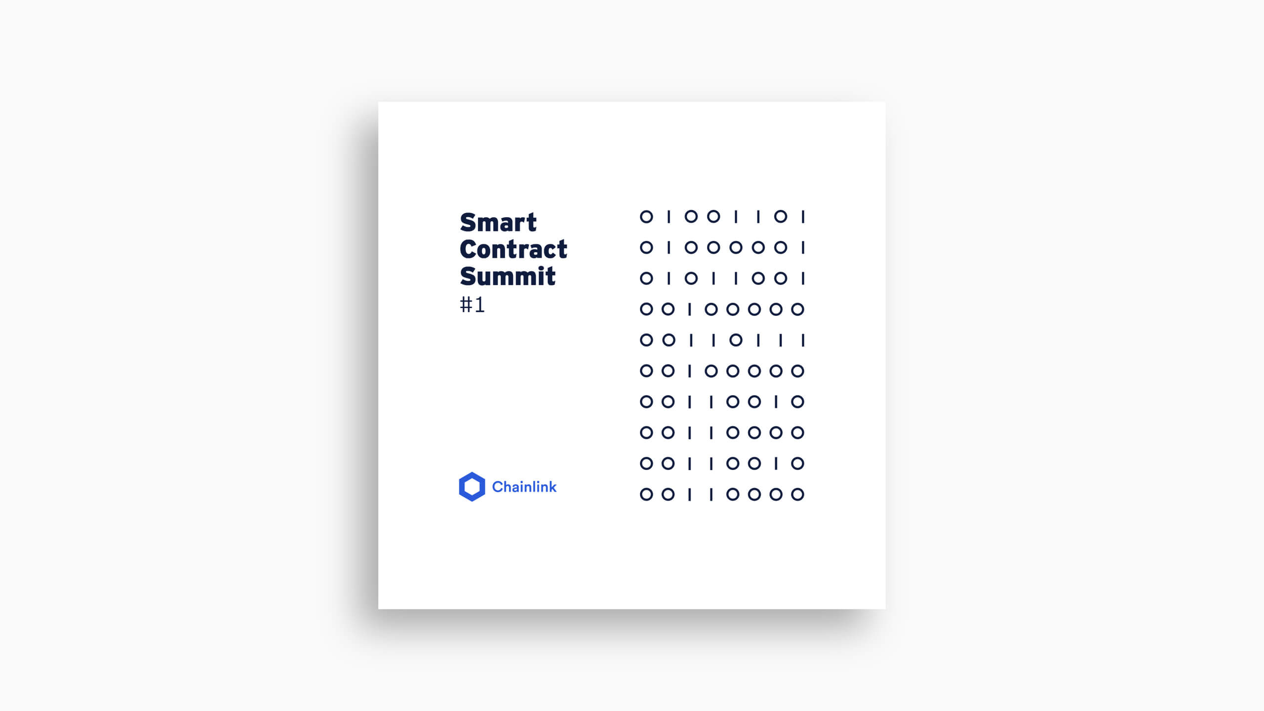 SmartCon 2020, banner with hidden message in binary code