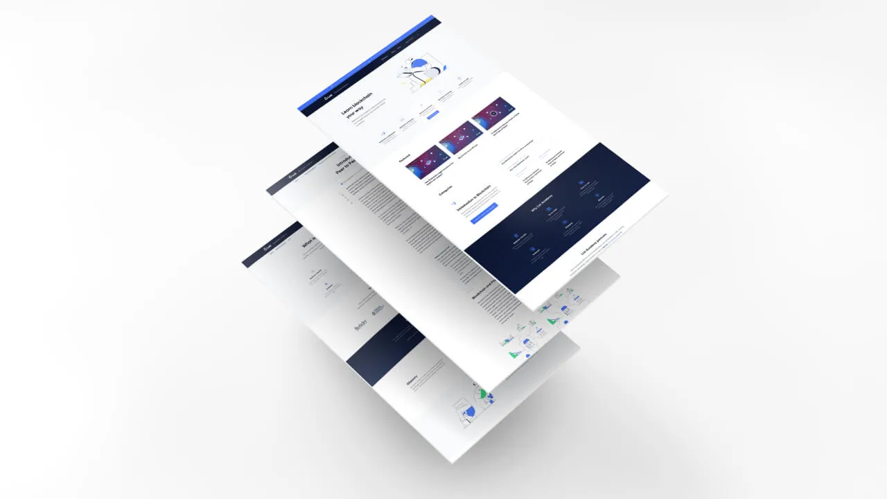 Lisk Academy, website mockup