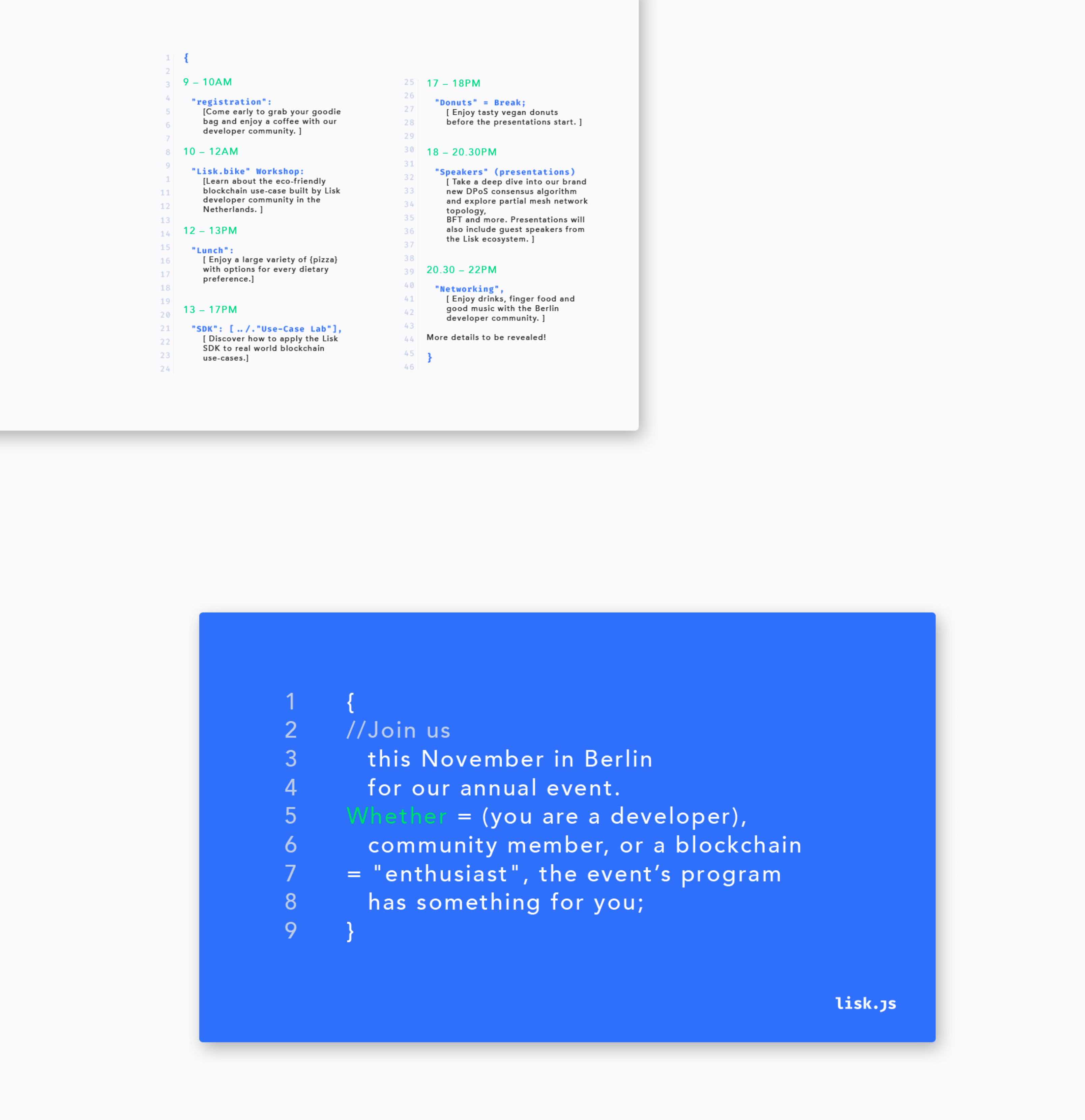 Lisk.js, digital cards