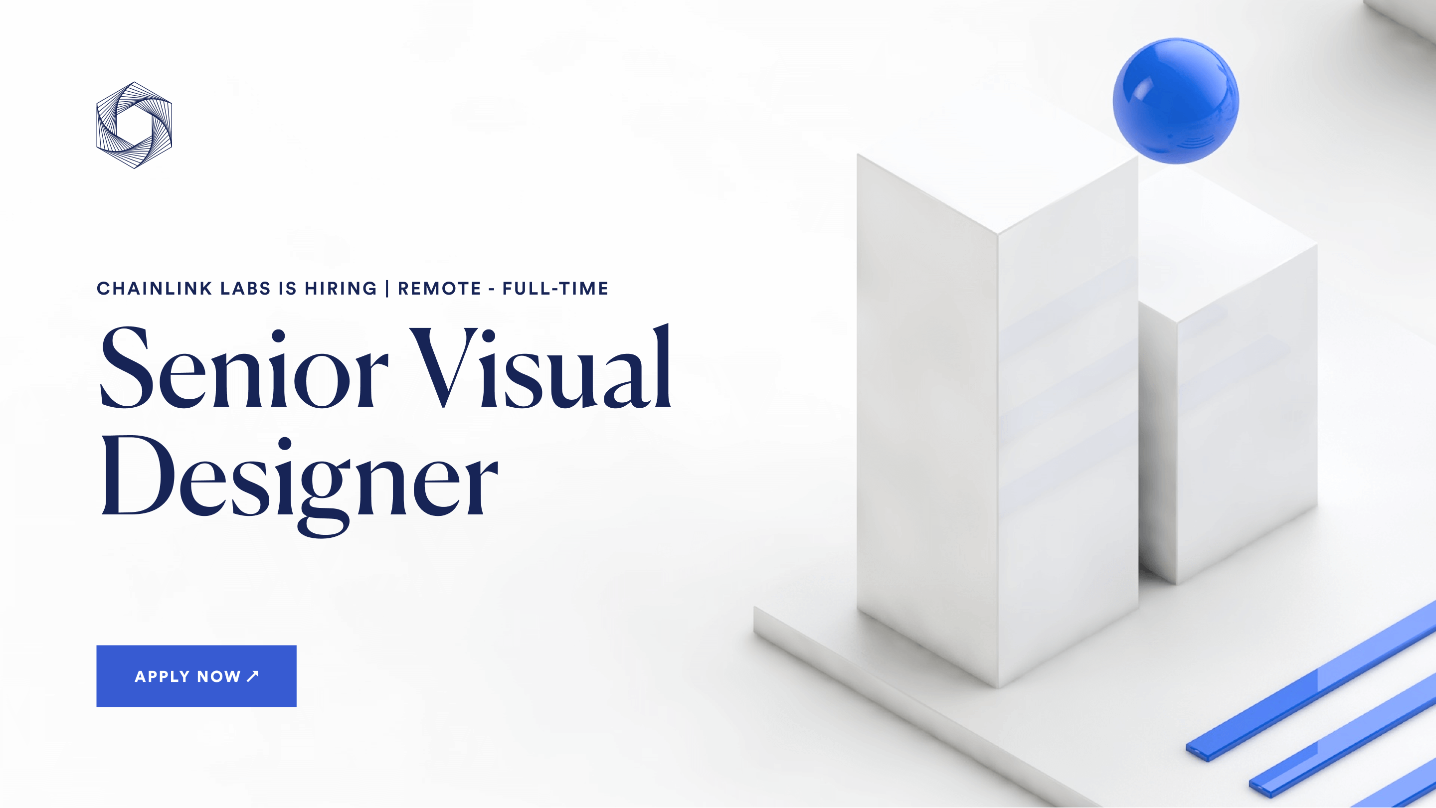 Chainlink Labs redesign, recruiting banner