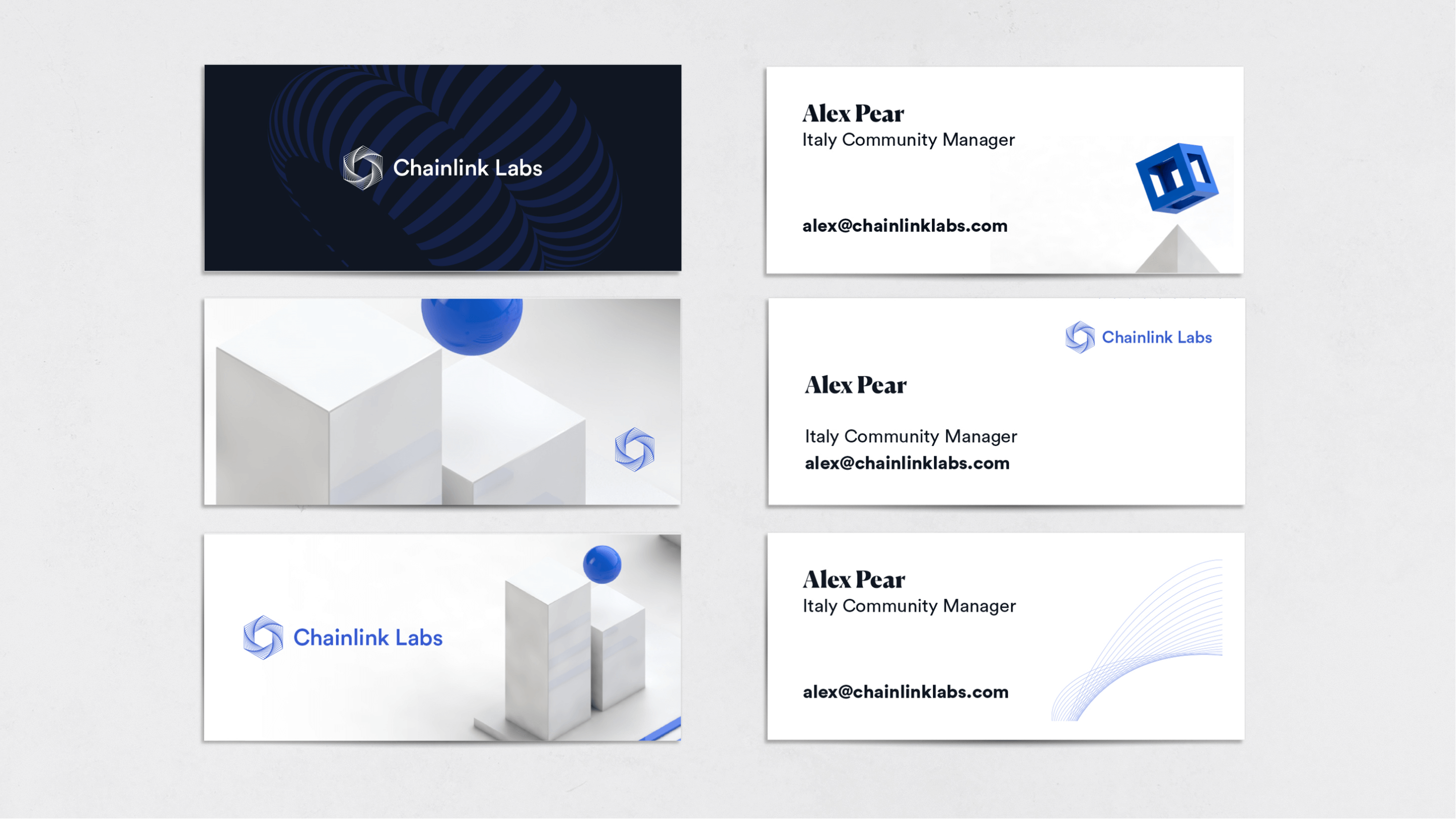 Chainlink Labs redesign, business cards