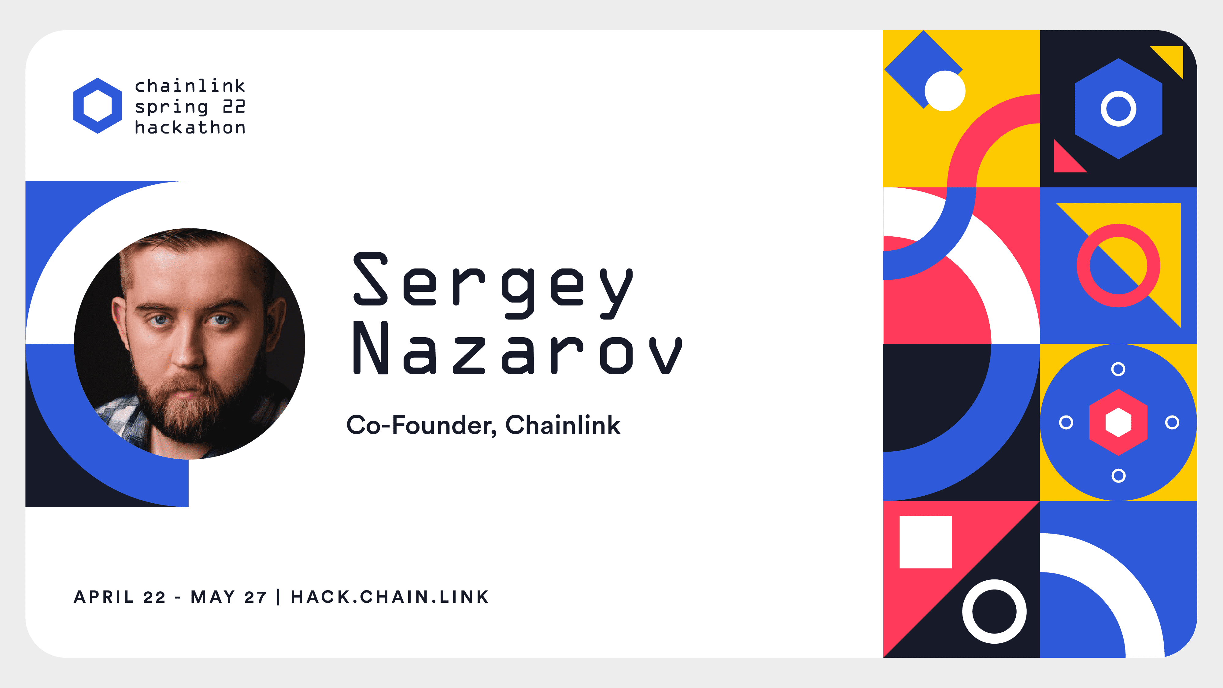 Chainlink Hackathon Spring 2022, speaker card