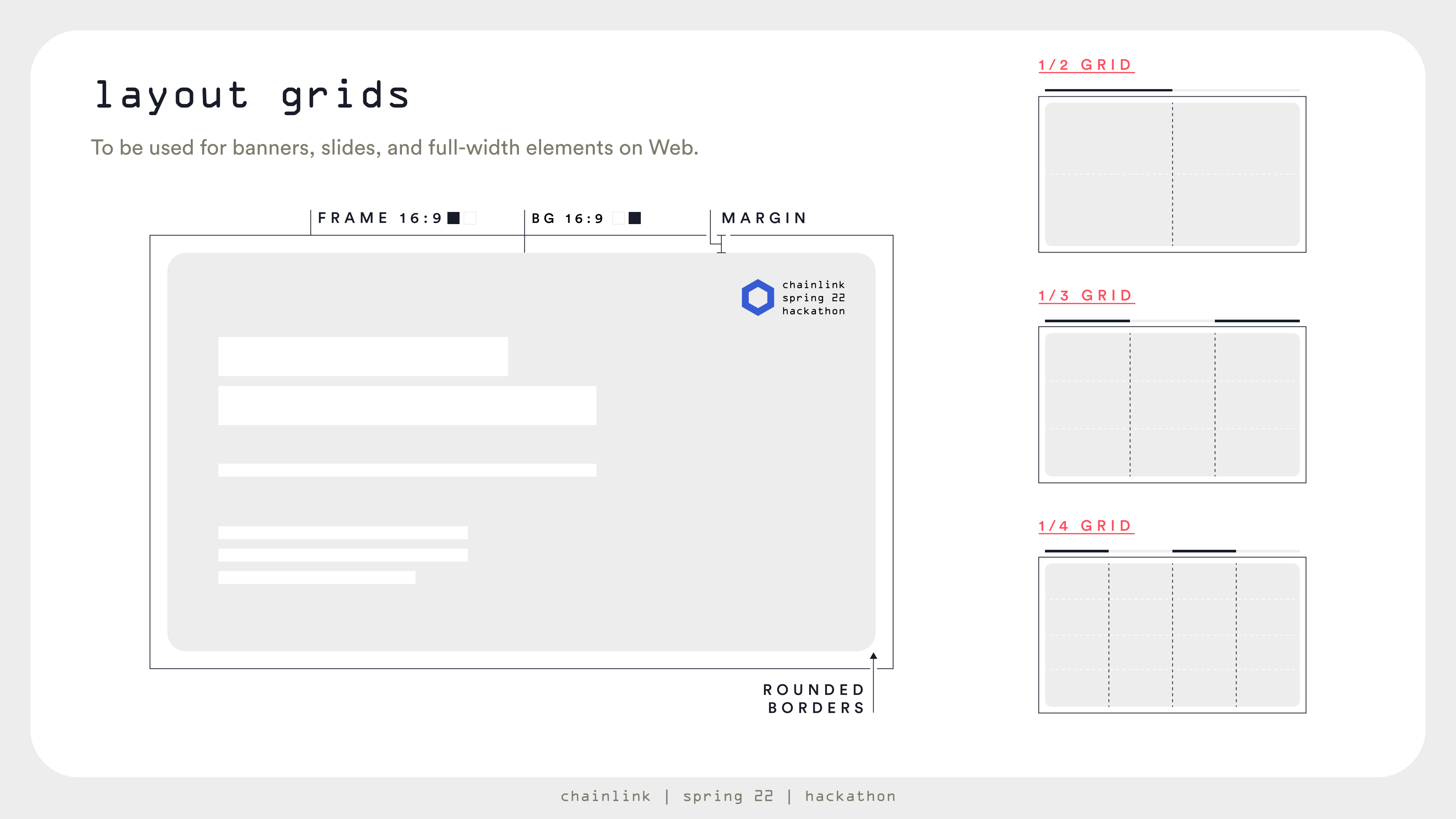 Chainlink Hackathon Spring 2022, grid layouts
