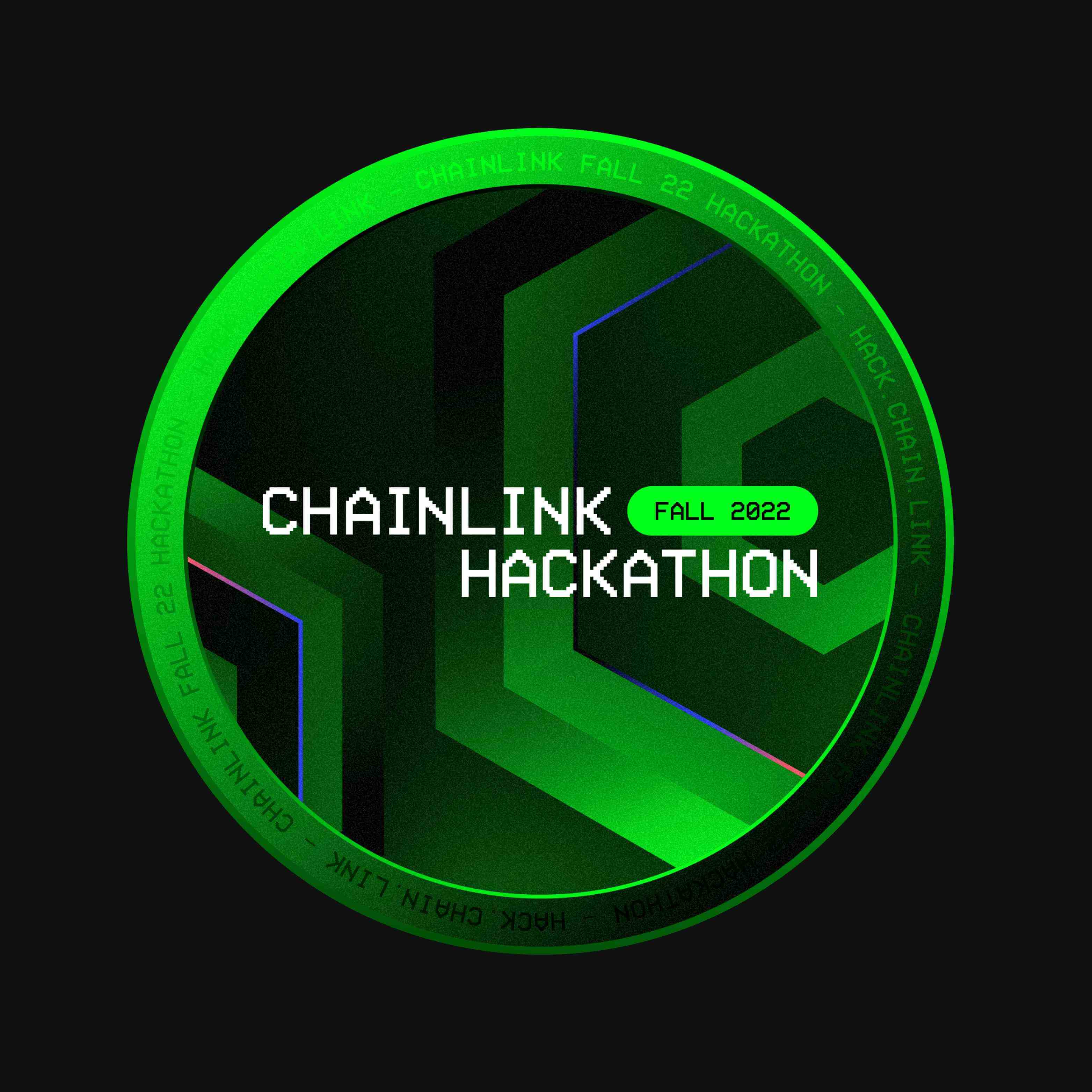 Chainlink Hackathon Fall 2022, poap design with logo