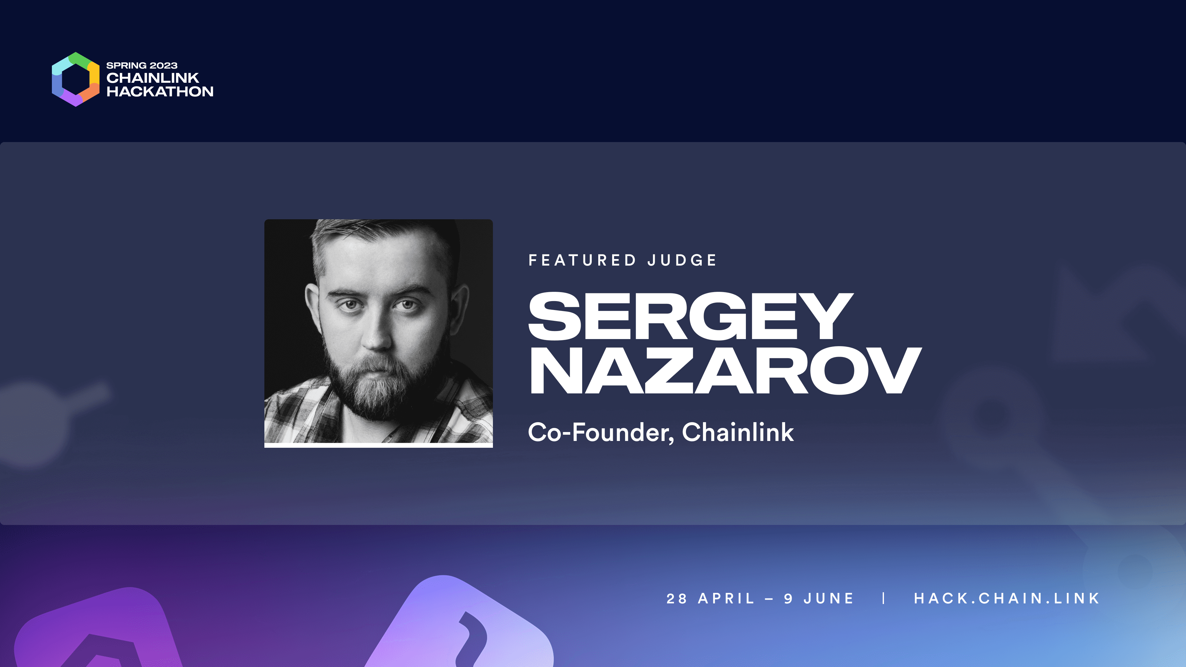 Chainlink Hackathon Spring 2023, speaker card