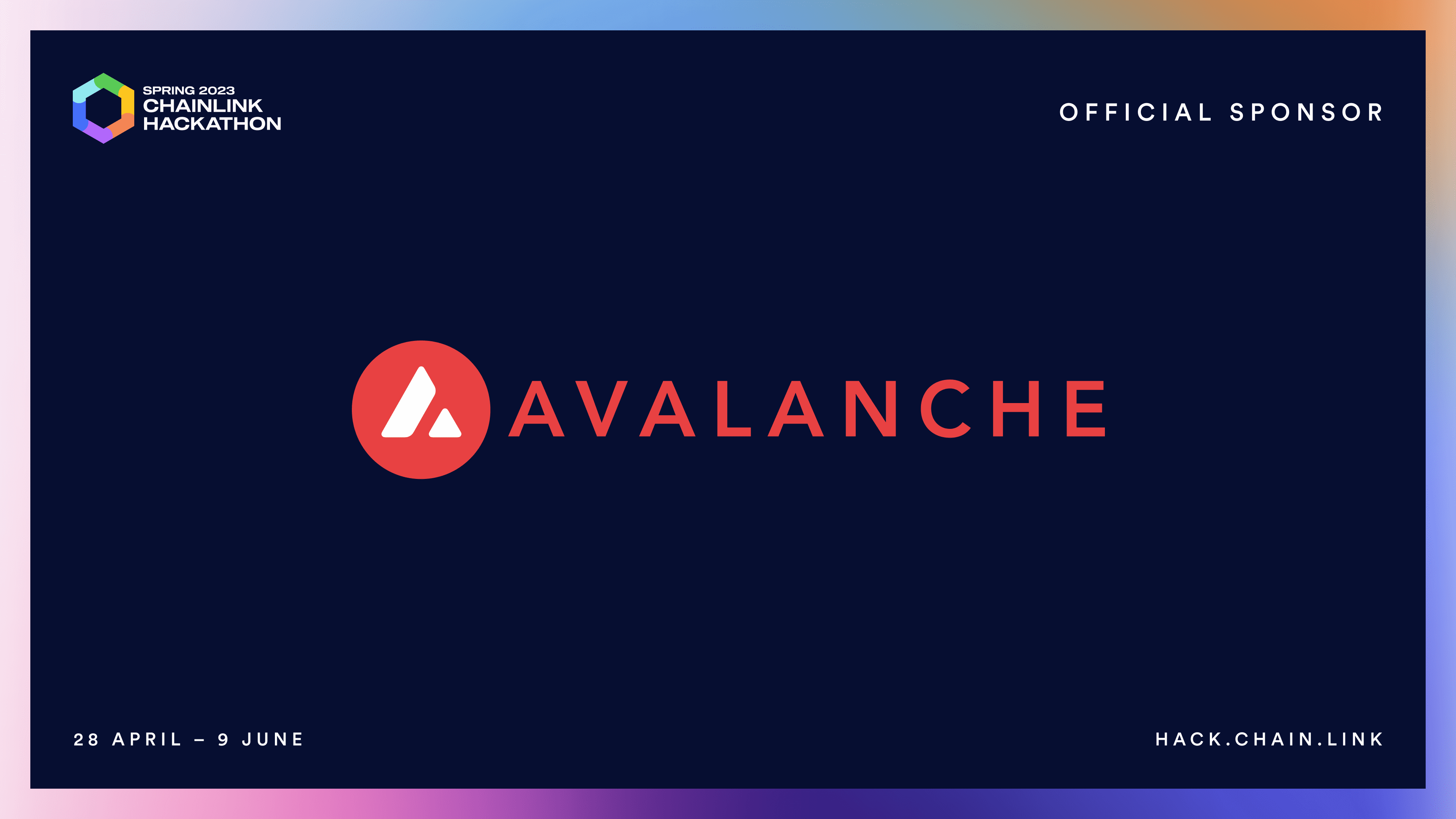 Chainlink Hackathon Spring 2023, sponsor card
