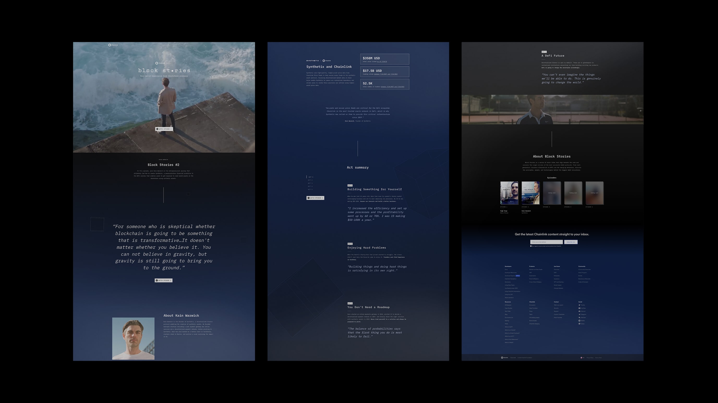 Block Stories website mockup