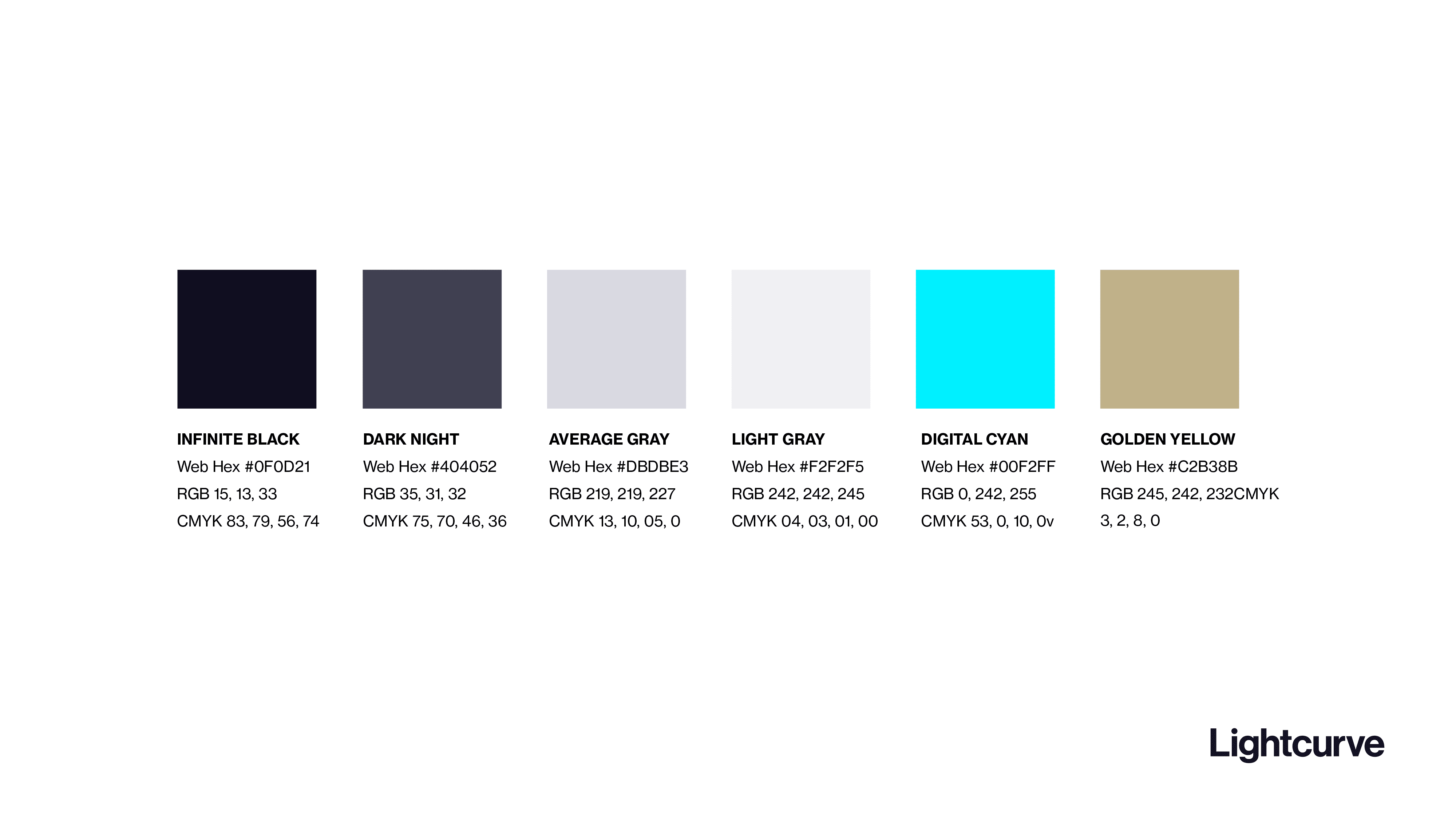 Lightcurve, color palette