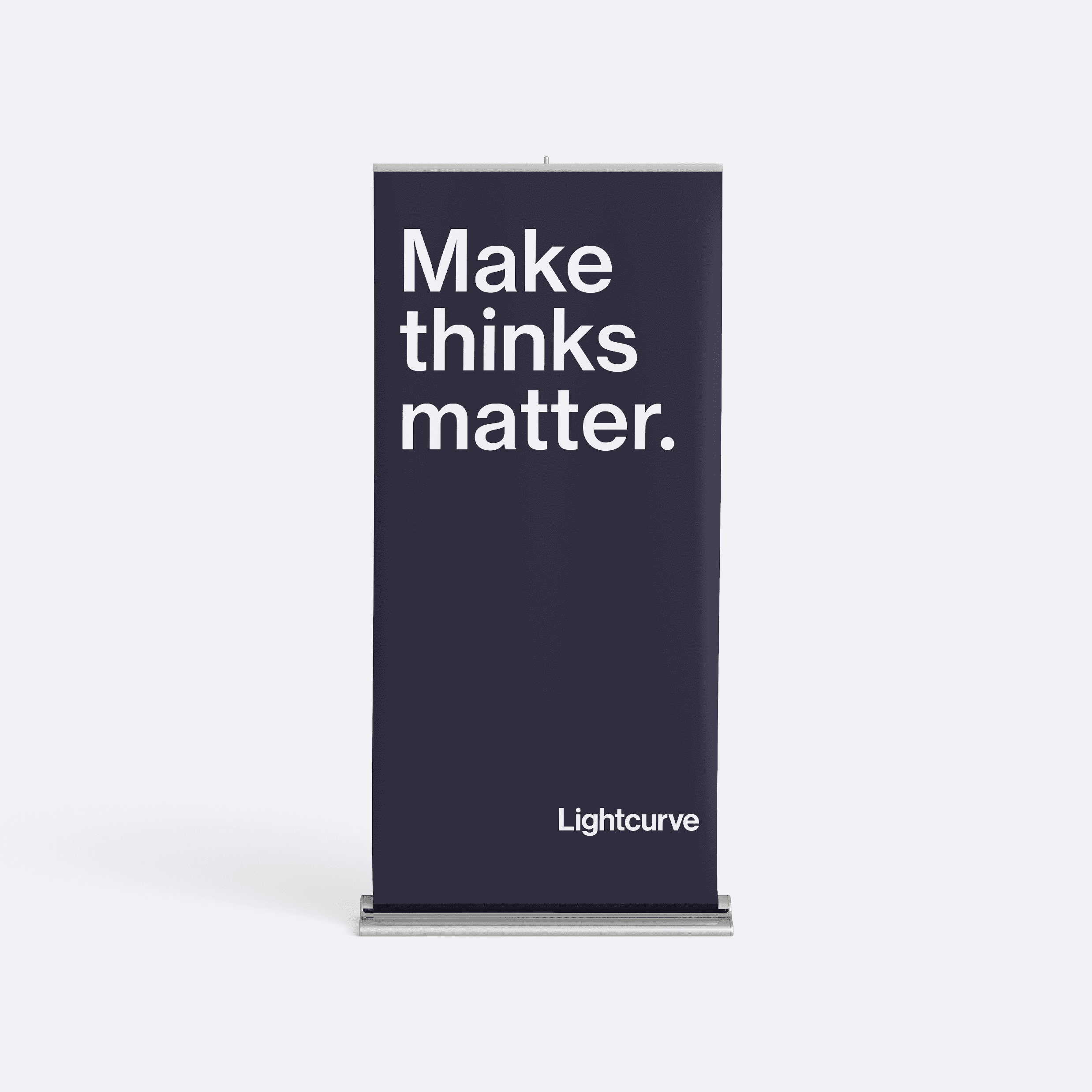 Lightcurve, front of rollup banner
