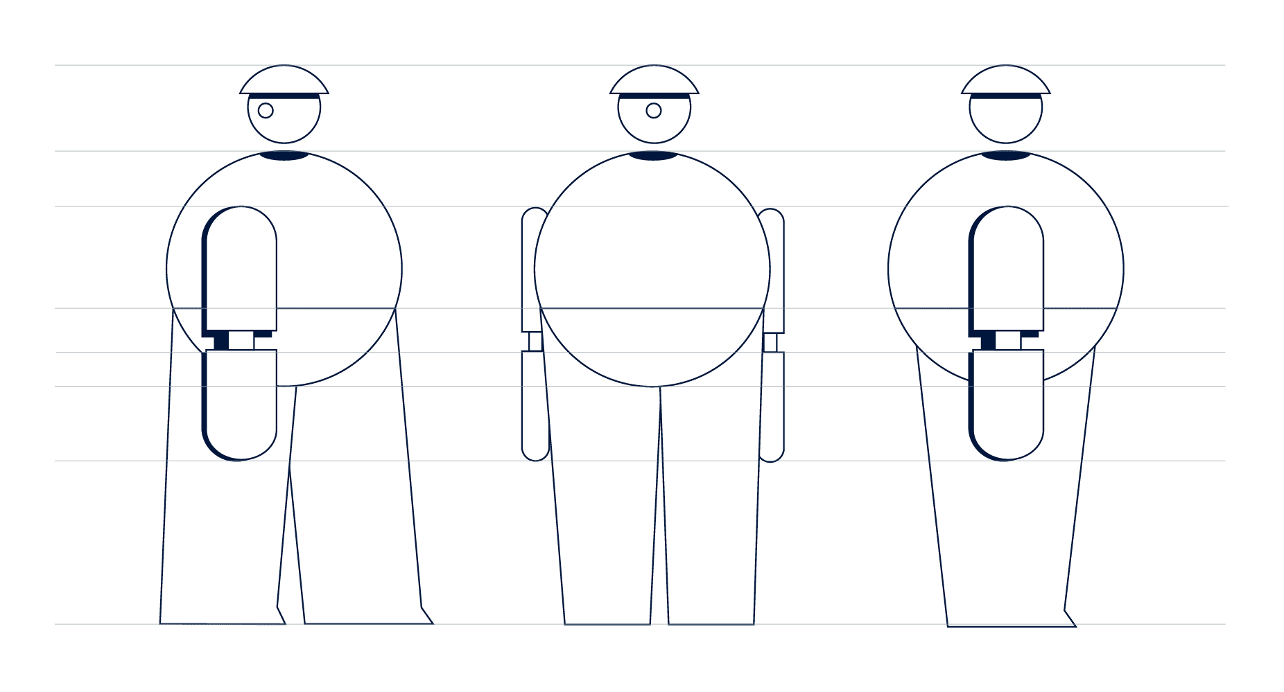 Lisk redesign, wireframe of character illustration