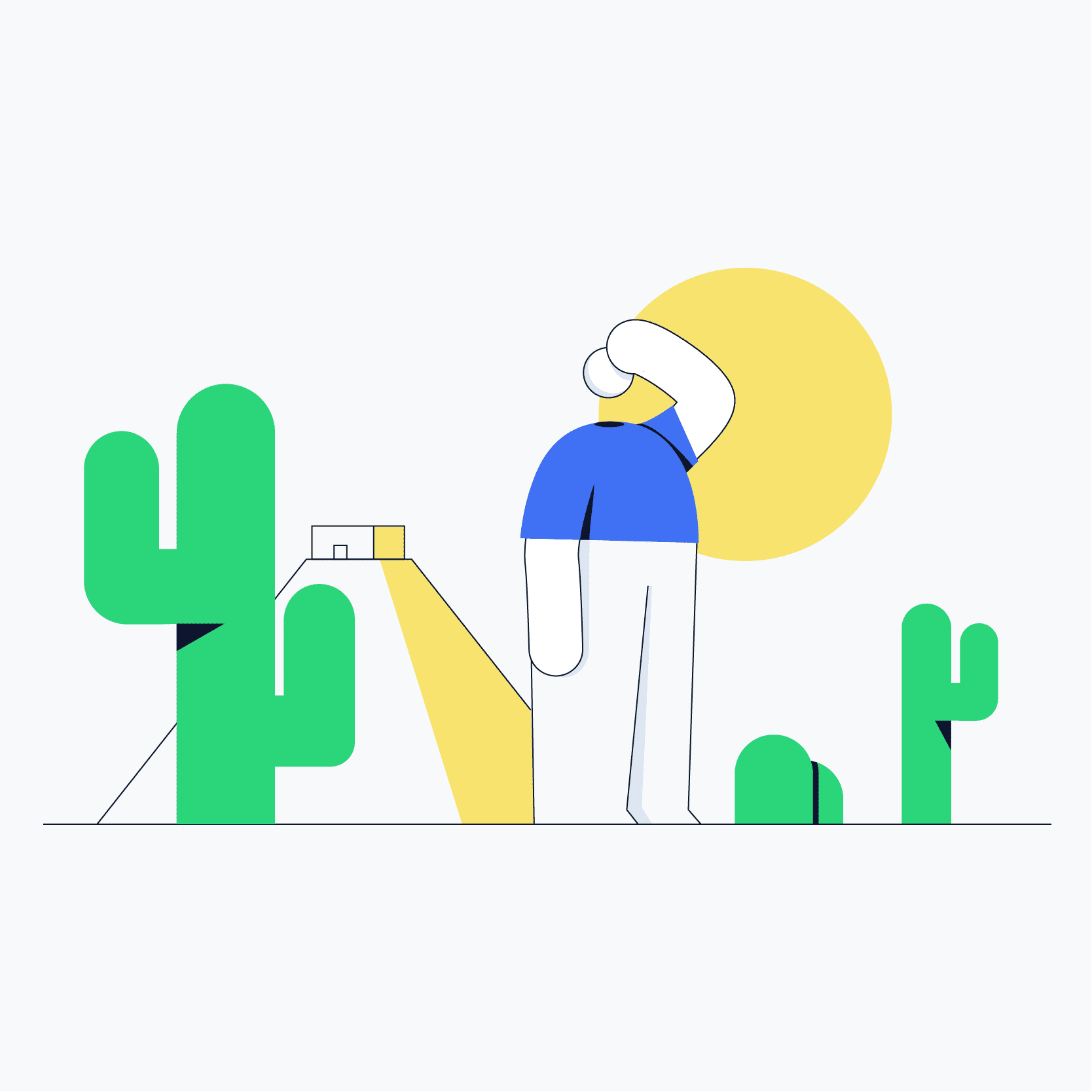 Lisk redesign, illustration about a character lost in a desert