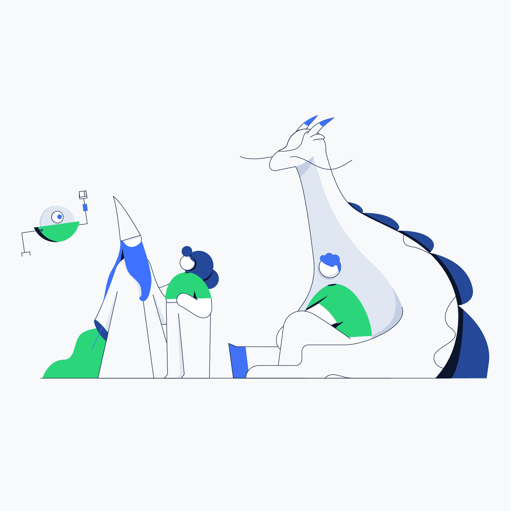 Lisk redesign, illustration about characters with a dragon