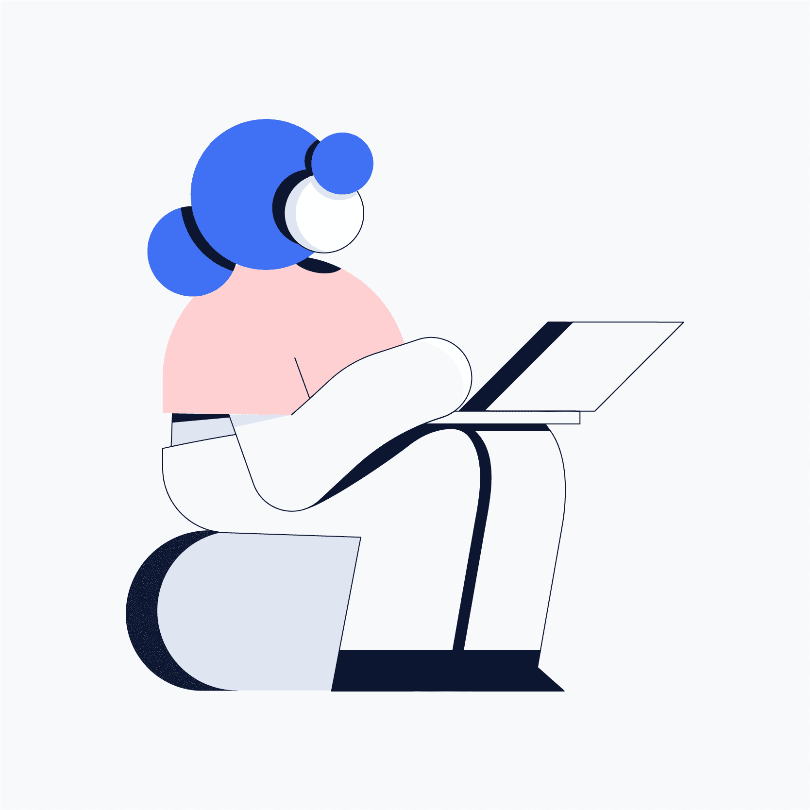 Lisk redesign, illustration about a girl in a computer