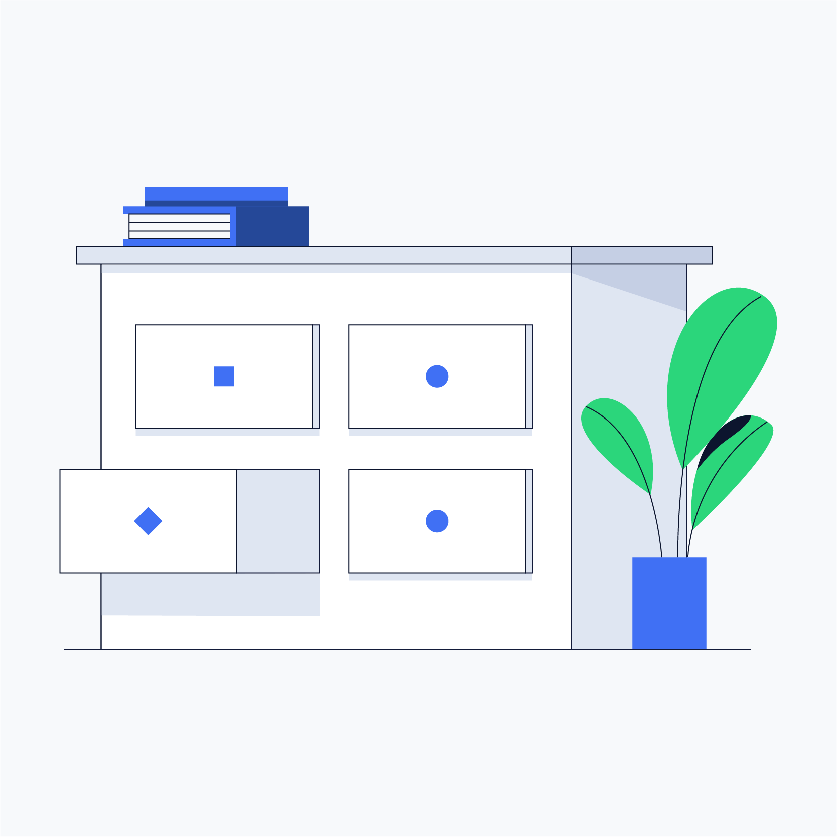 Lisk redesign, illustration about a cabinet that represent use cases