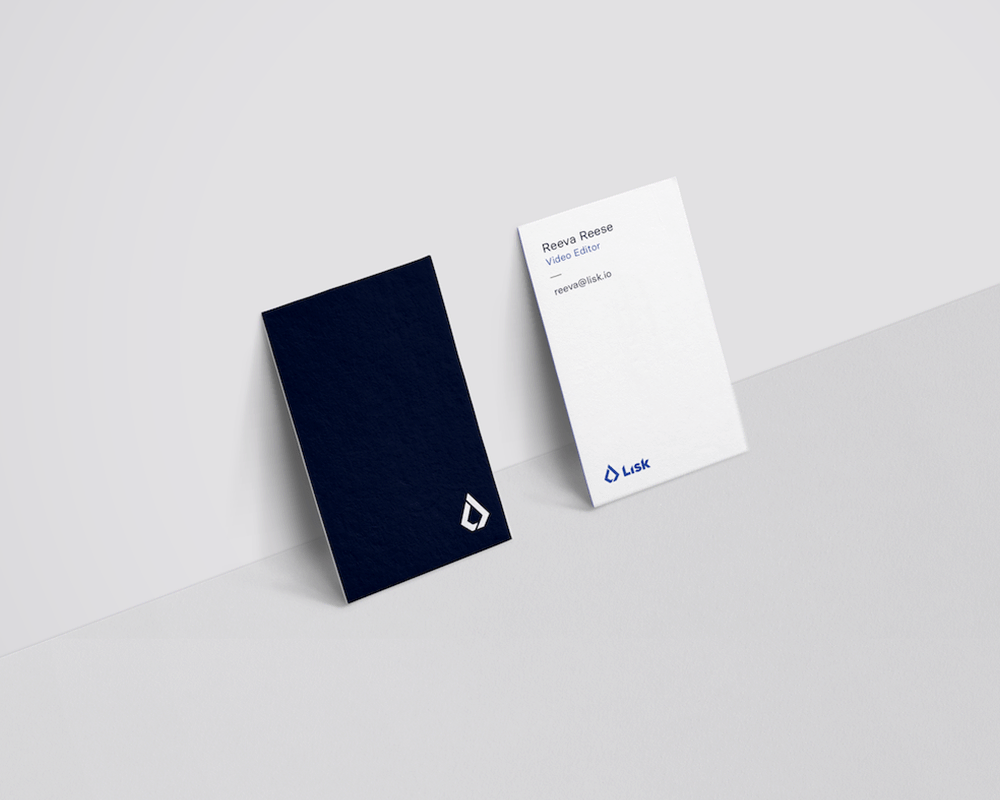Lisk redesign, business cards