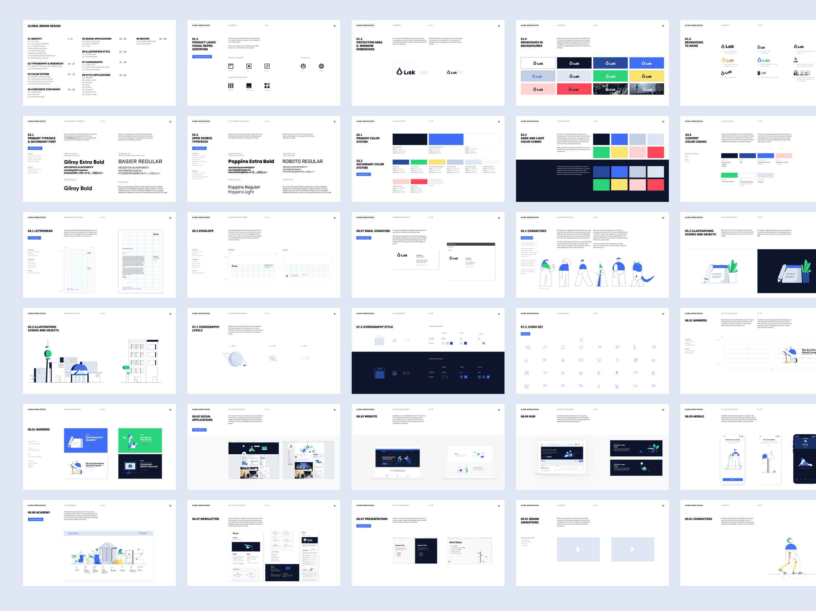 Lisk redesign, style guide overview
