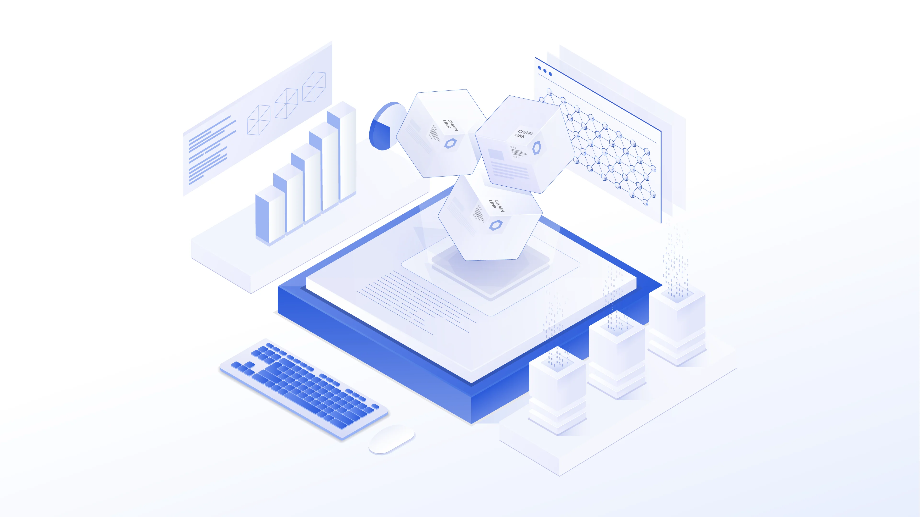 Chainlink brand, build program illustration