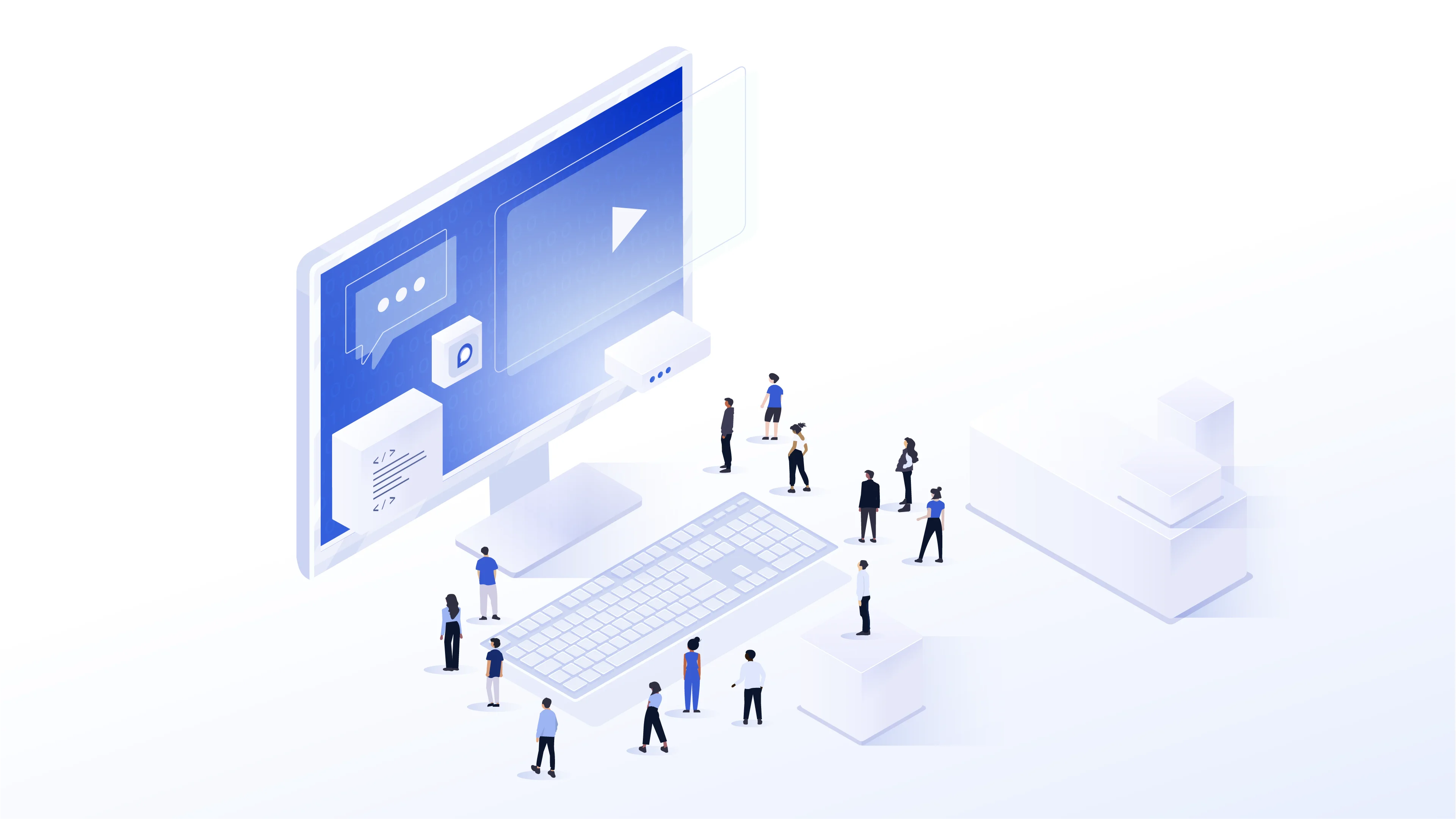 Chainlink brand, community engagement illustration