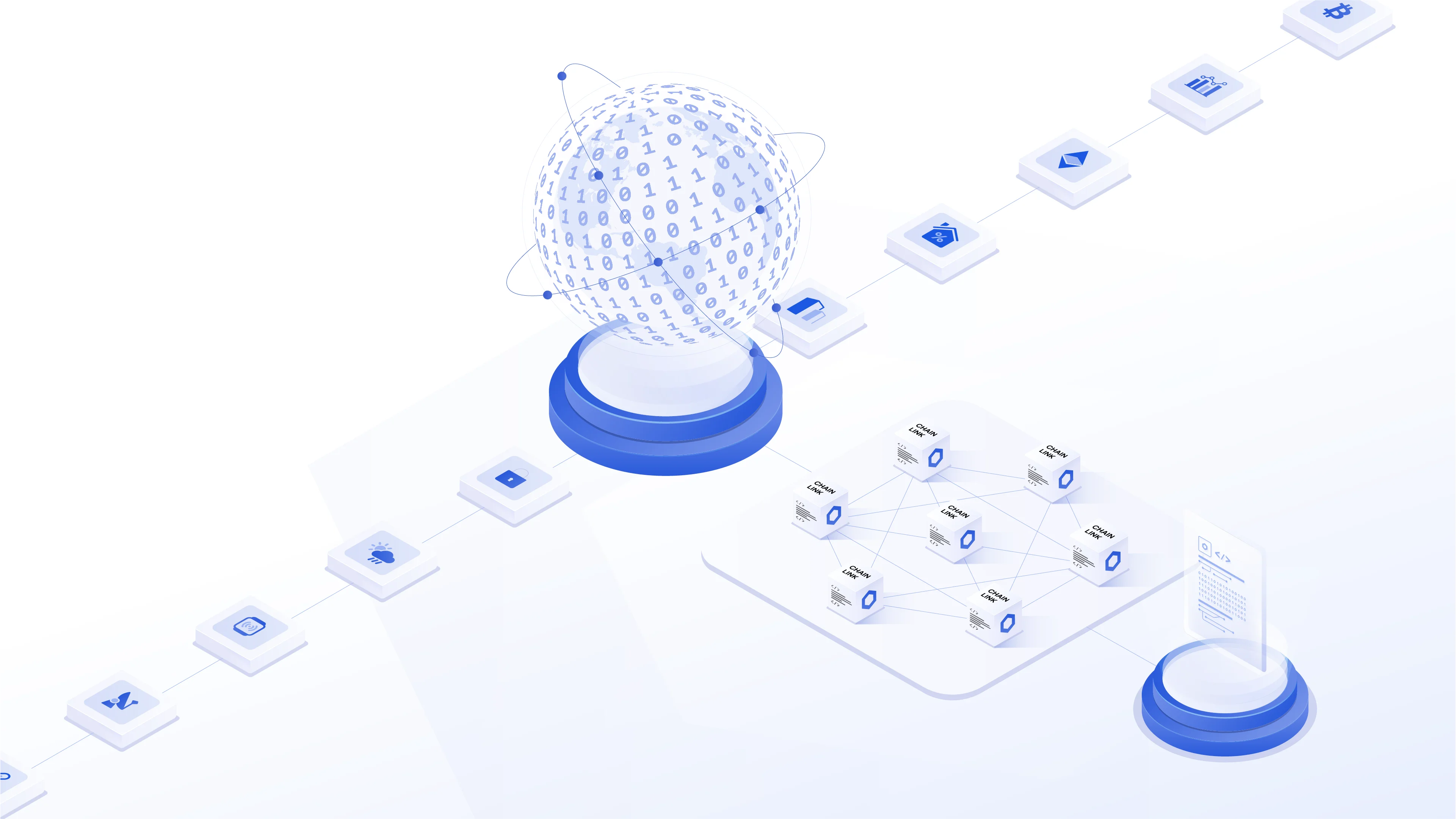 Chainlink brand, data providers illustration