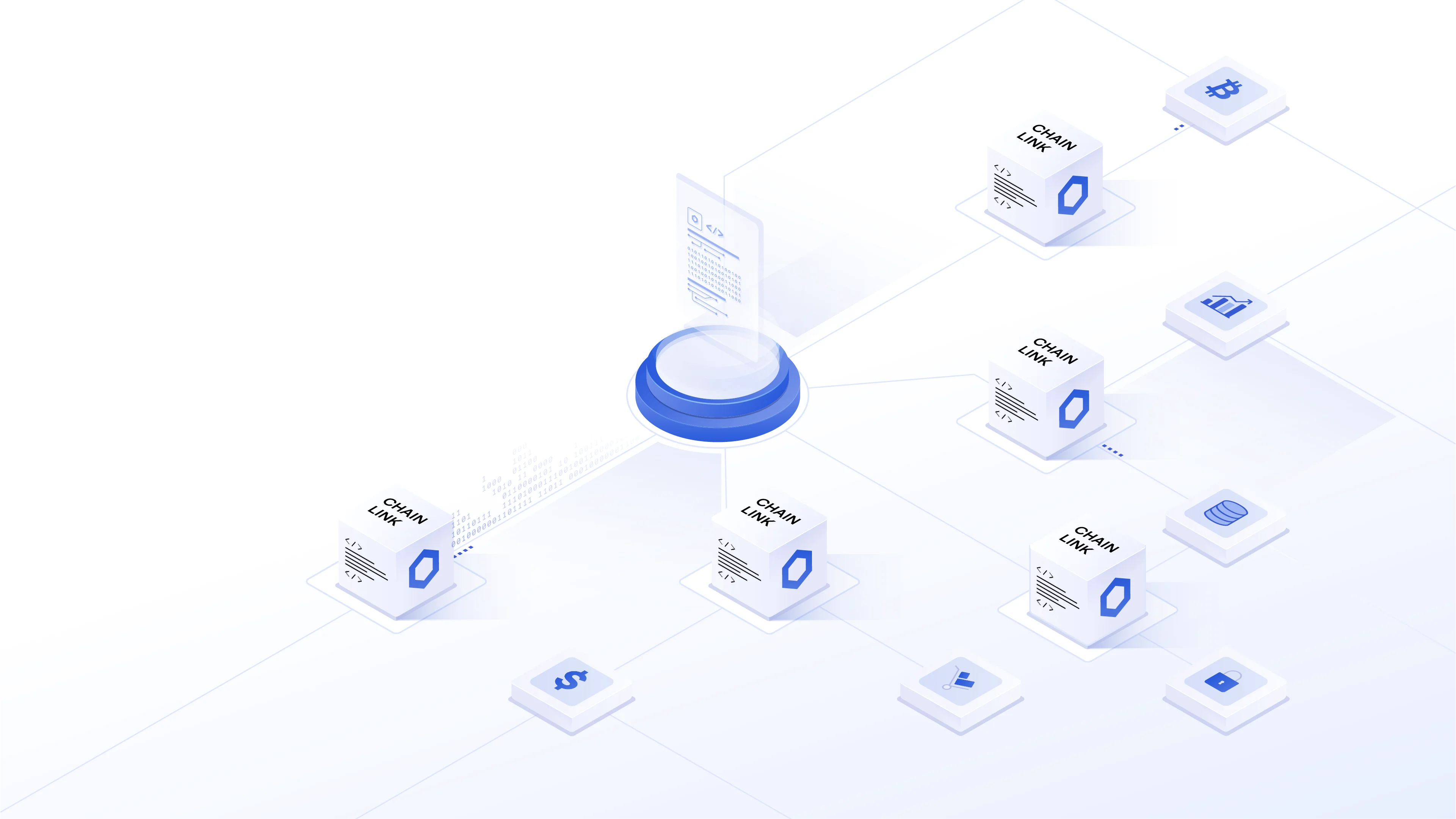 Chainlink brand, smart contract illustration