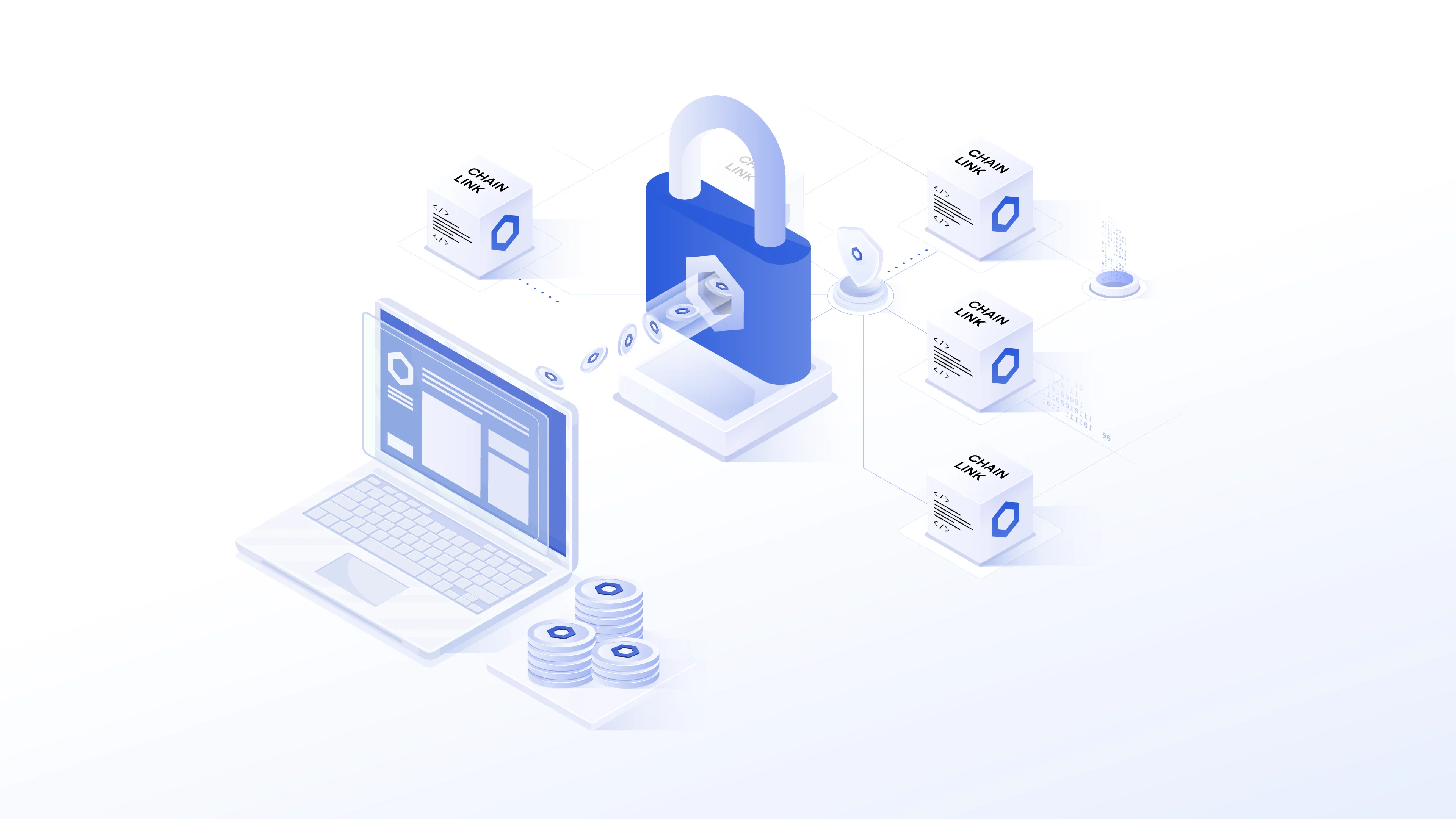 Chainlink brand, staking illustration
