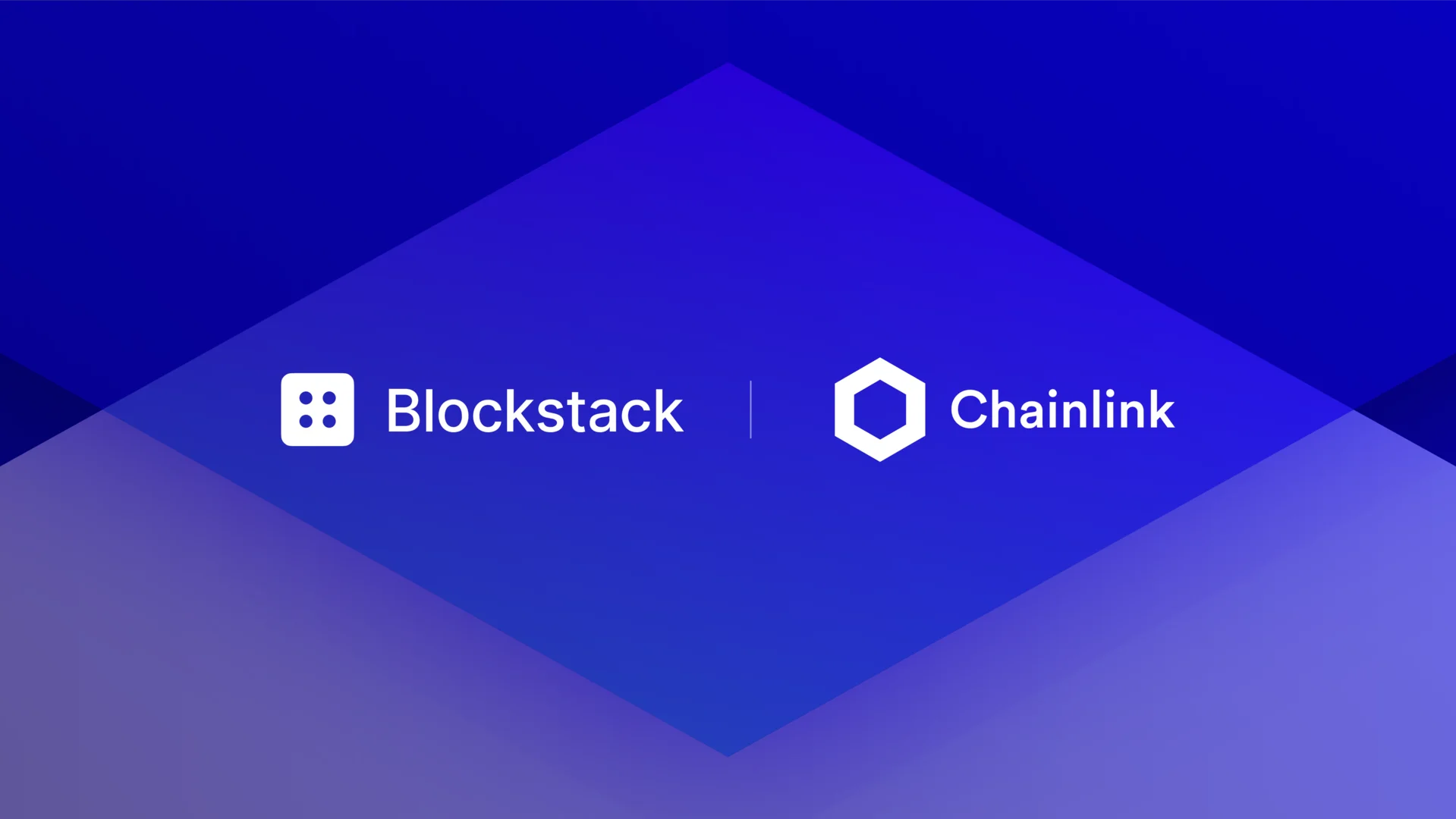 Chainlink brand, blockstack announcement banner