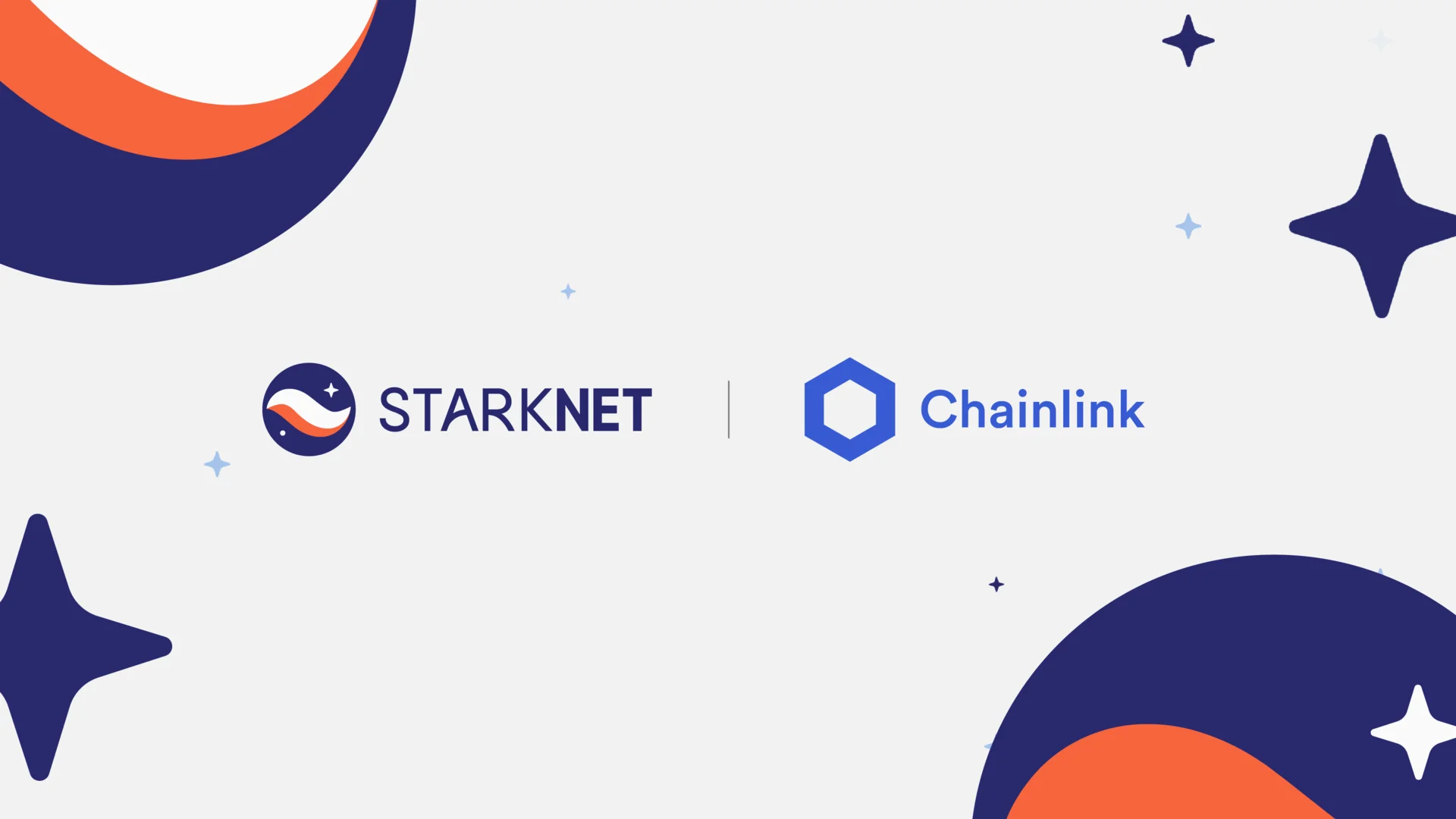 Chainlink brand, starknet announcement banner