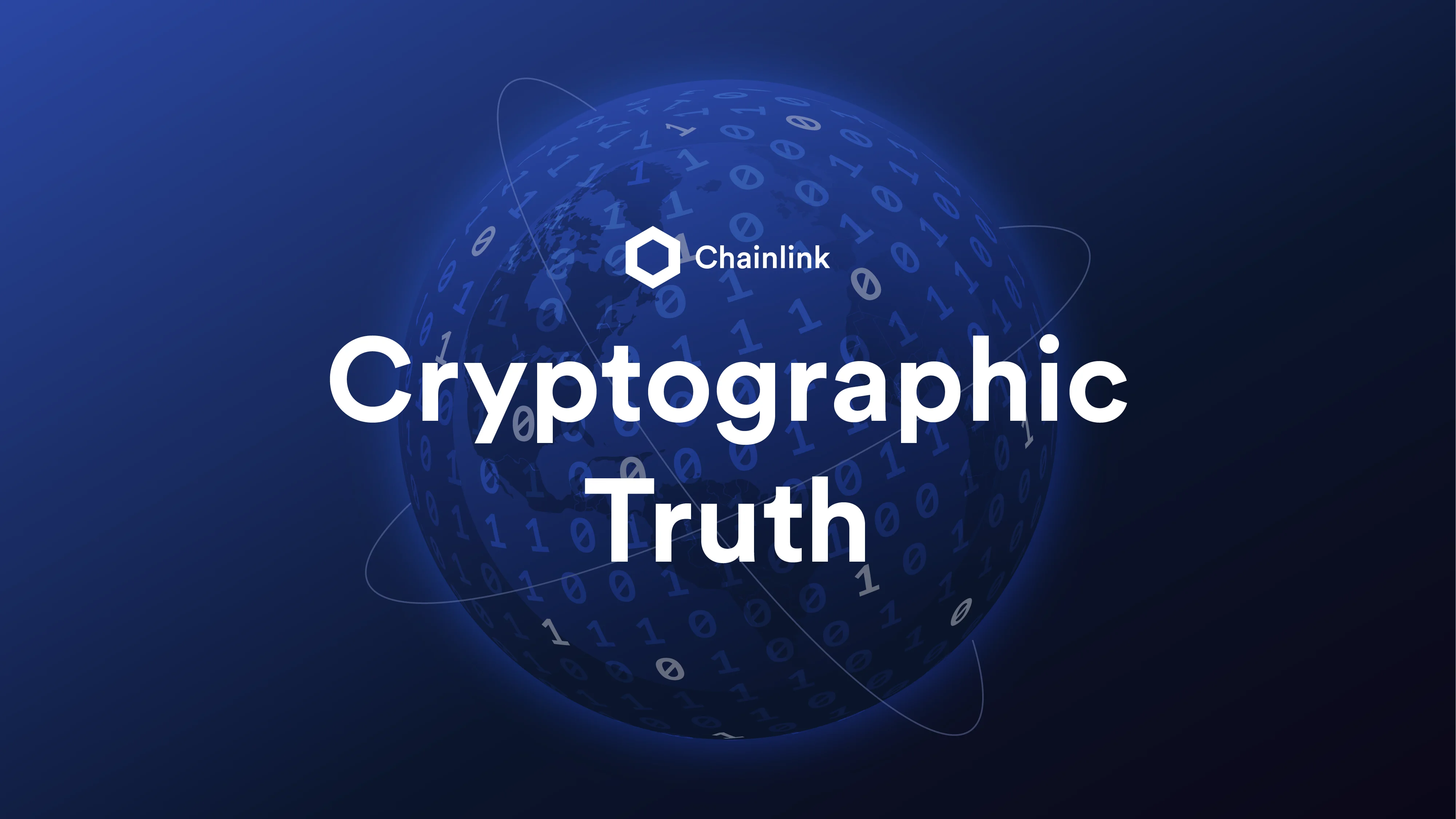 Chainlink brand, cryptographic truth blog banner
