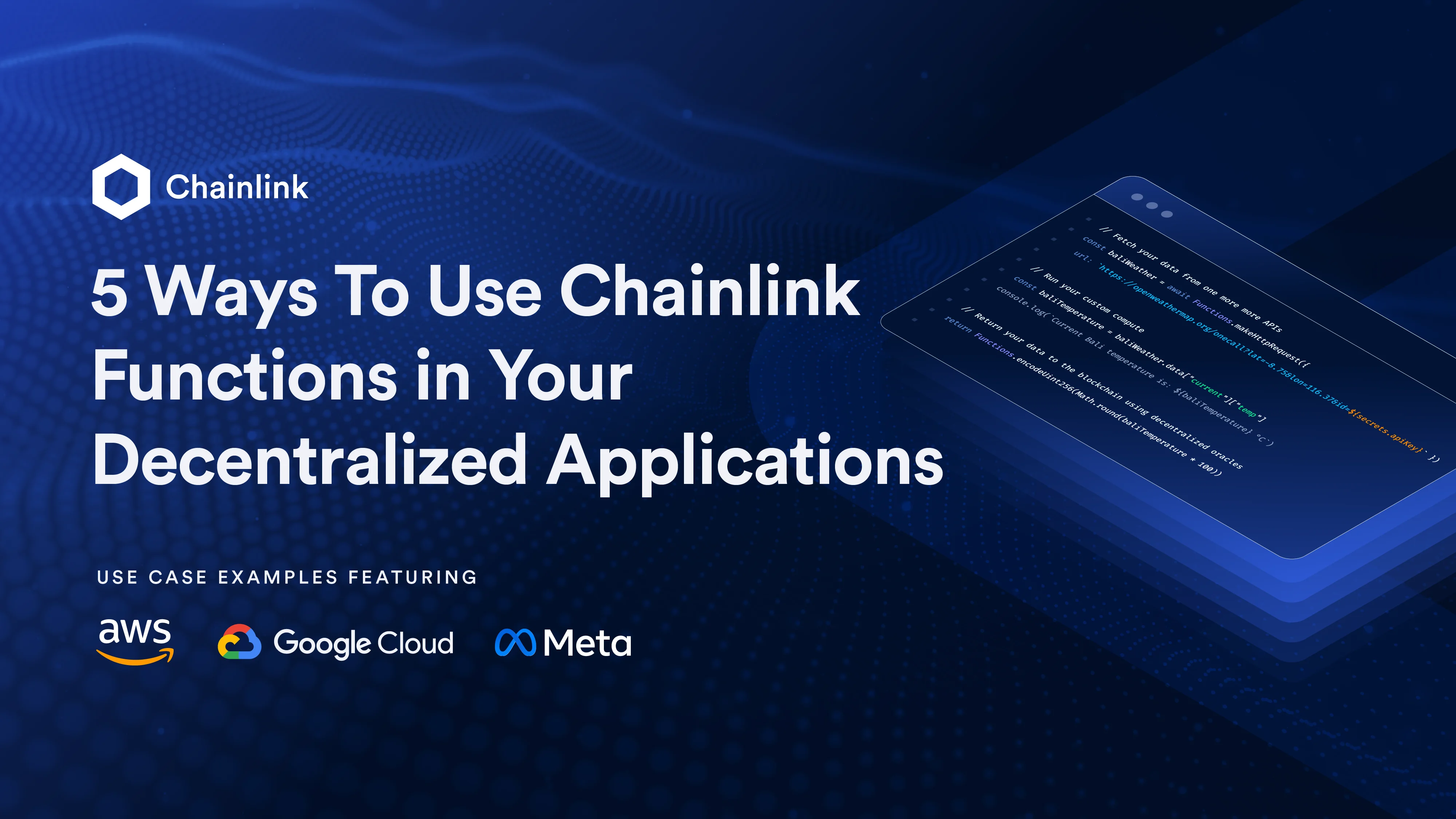 Chainlink brand, functions blog banner