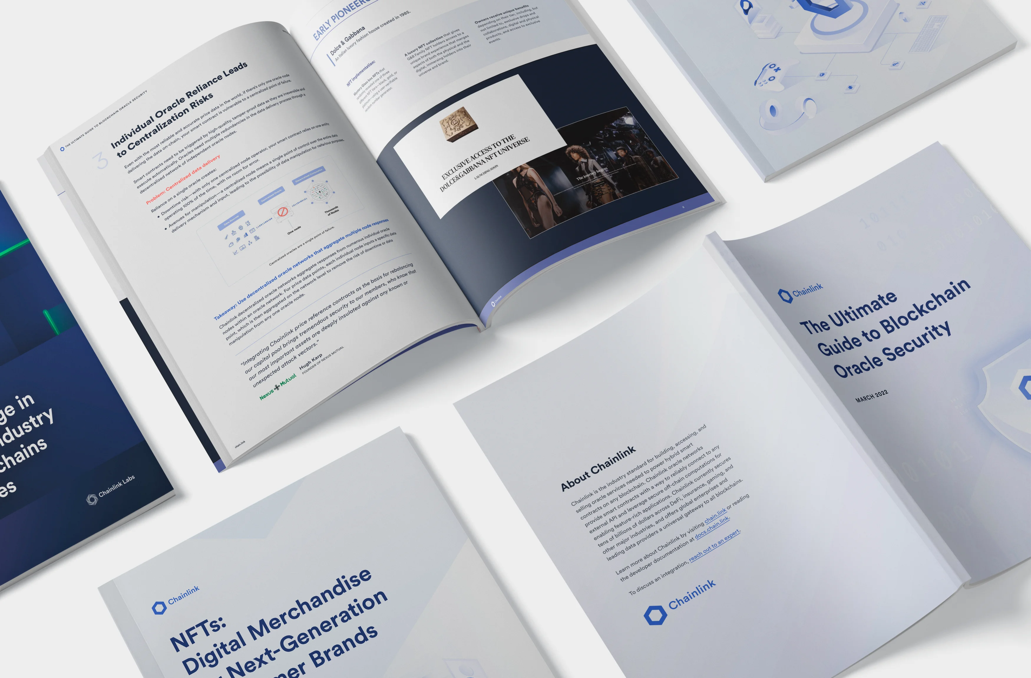 Chainlink brand, documents overview mockup