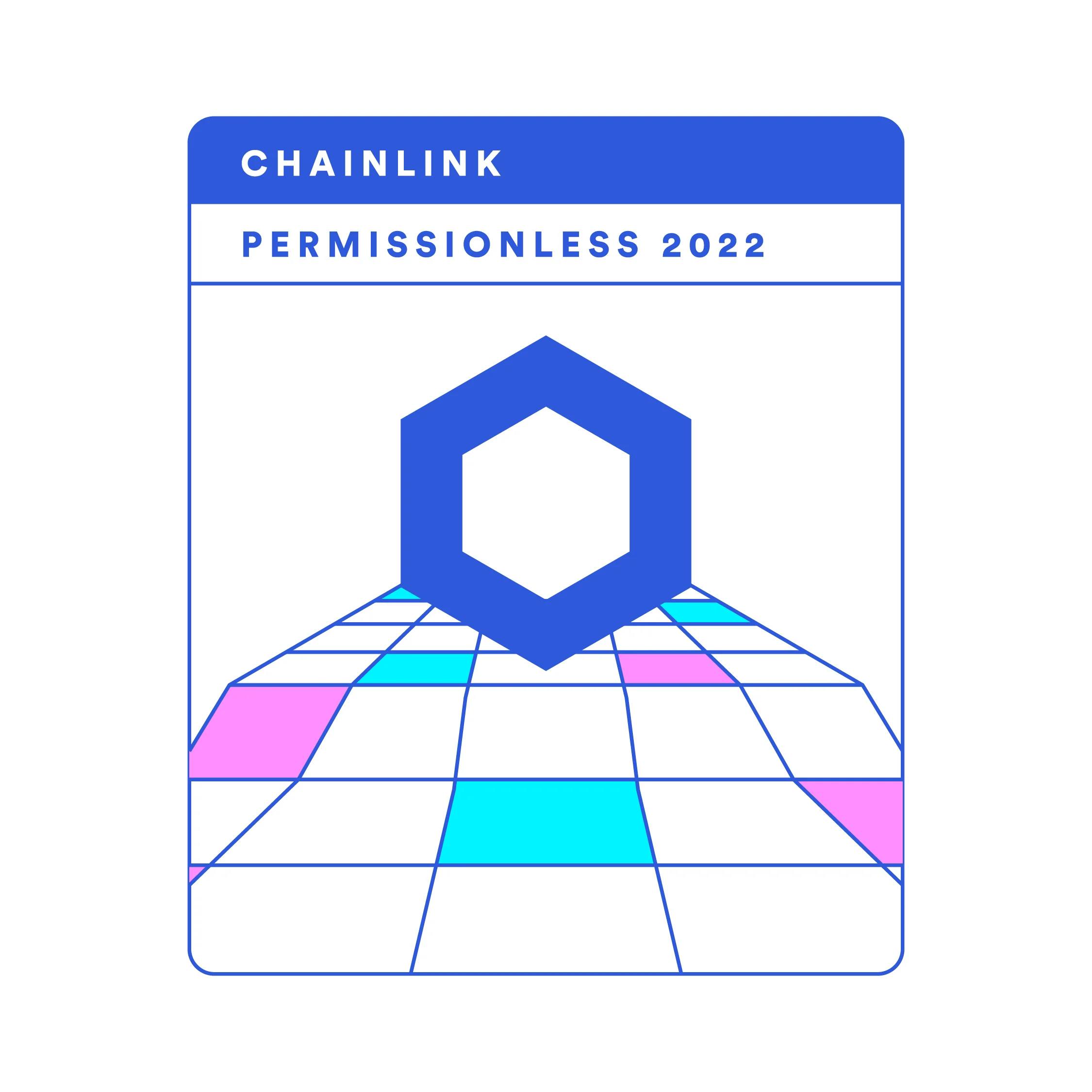 Chainlink brand, permissionless sponsored event logo