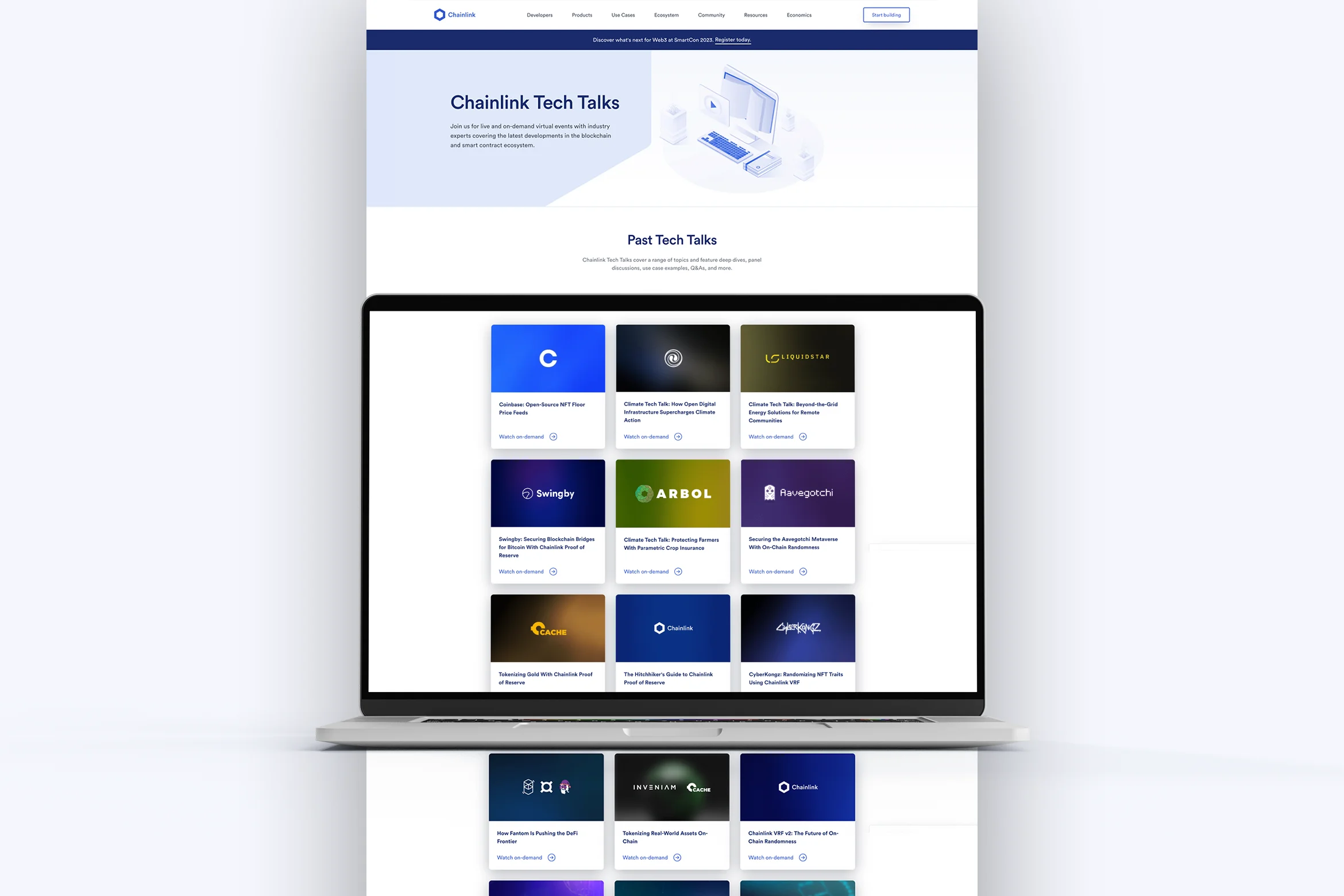 Chainlink brand, tech talks web