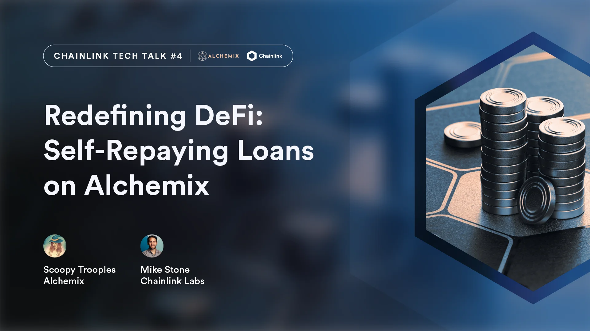 Chainlink brand, defi tech talk banner