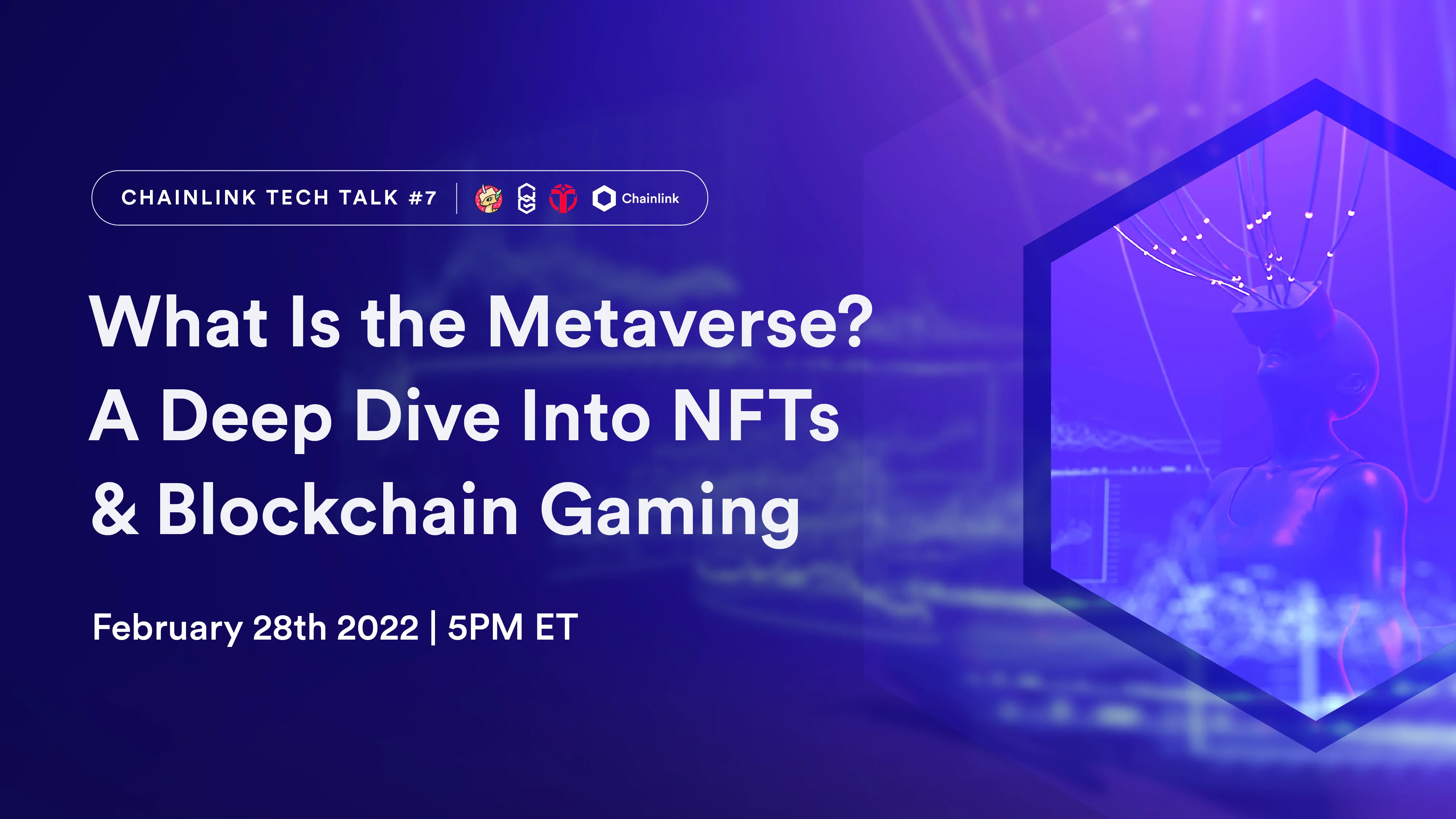 Chainlink brand, metaverse tech talk banner