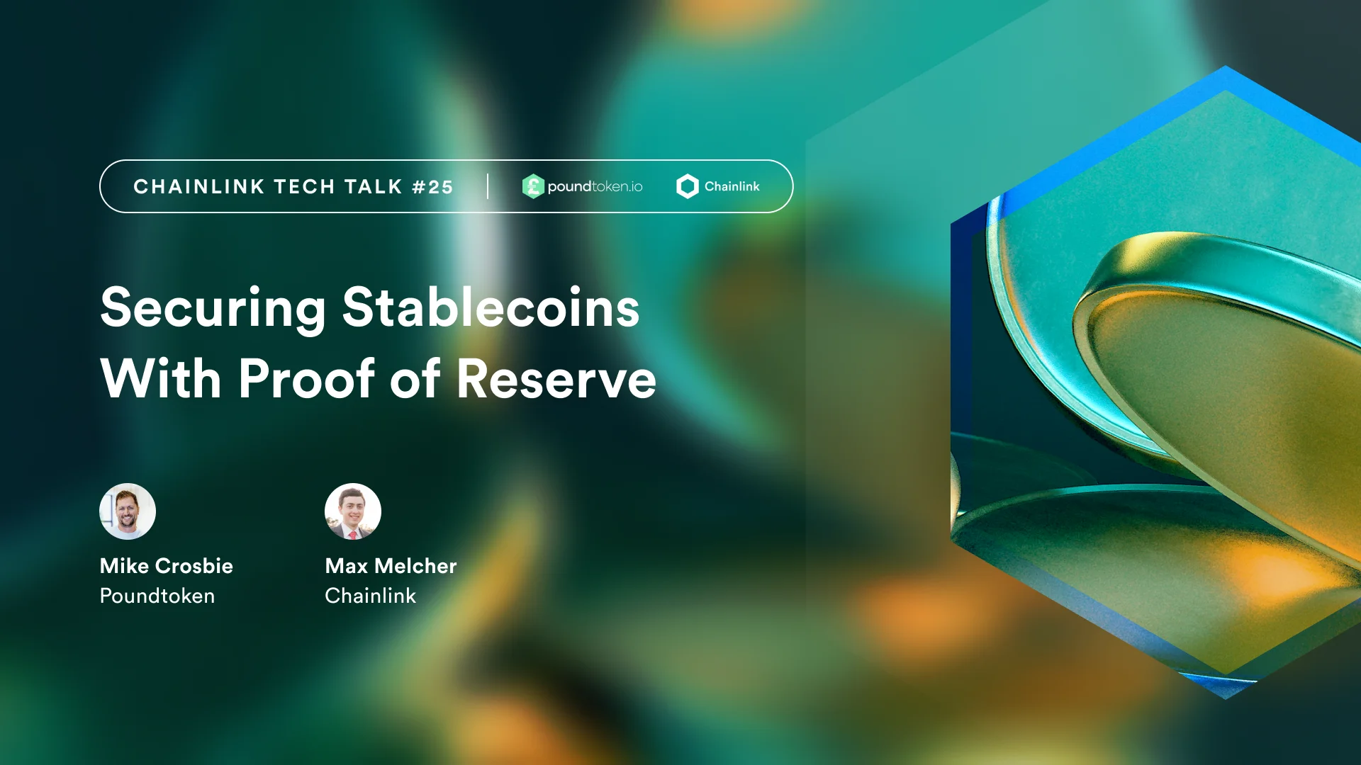 Chainlink brand, stablecoins tech talk banner