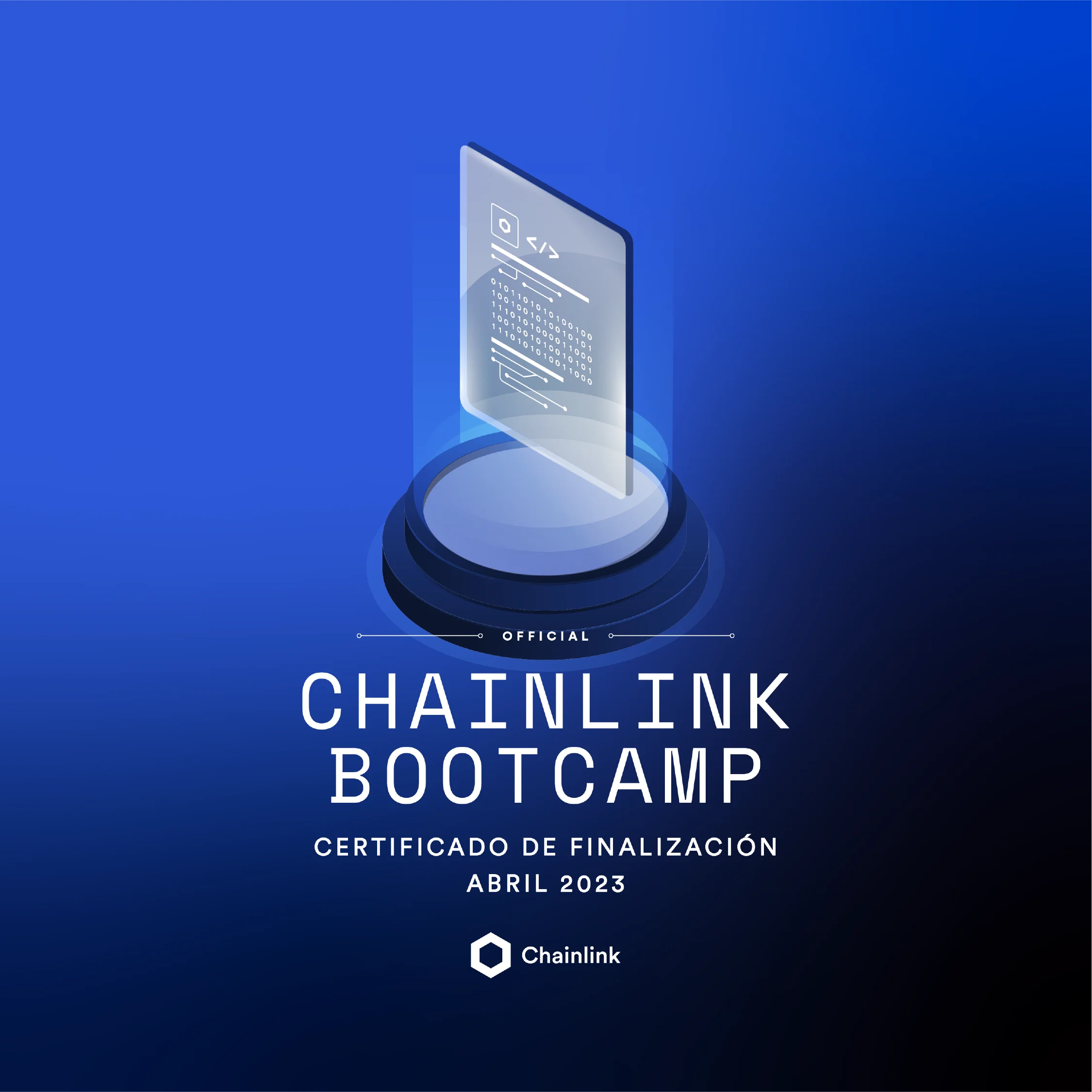 Chainlink brand, bootcamp nft certification spanish