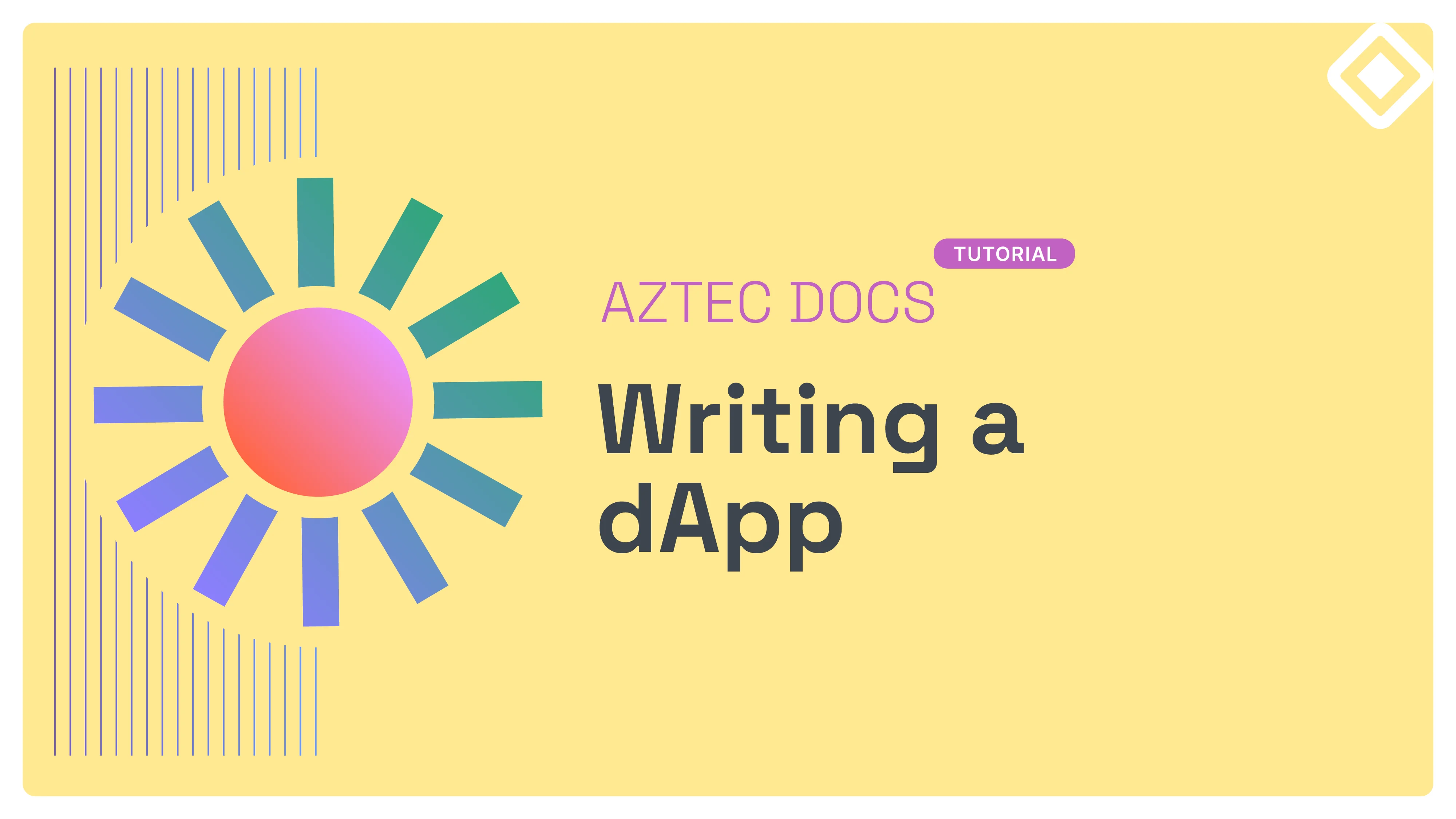 aztec writing a dapp documentation banner