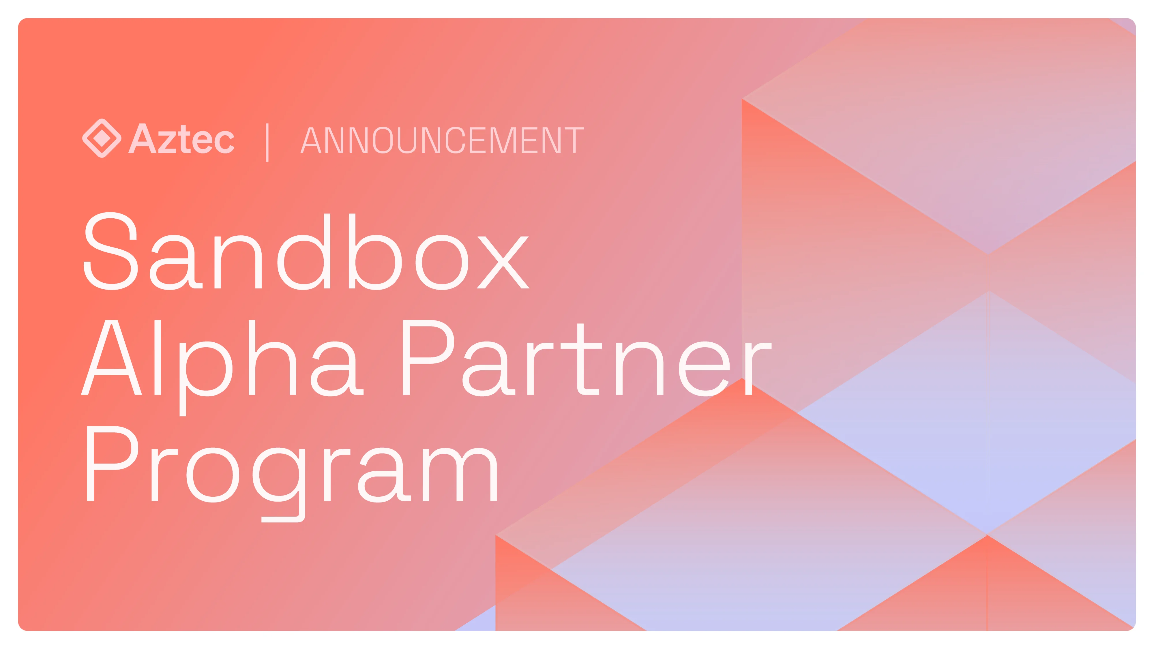 aztec sandbox alpha partner program banner