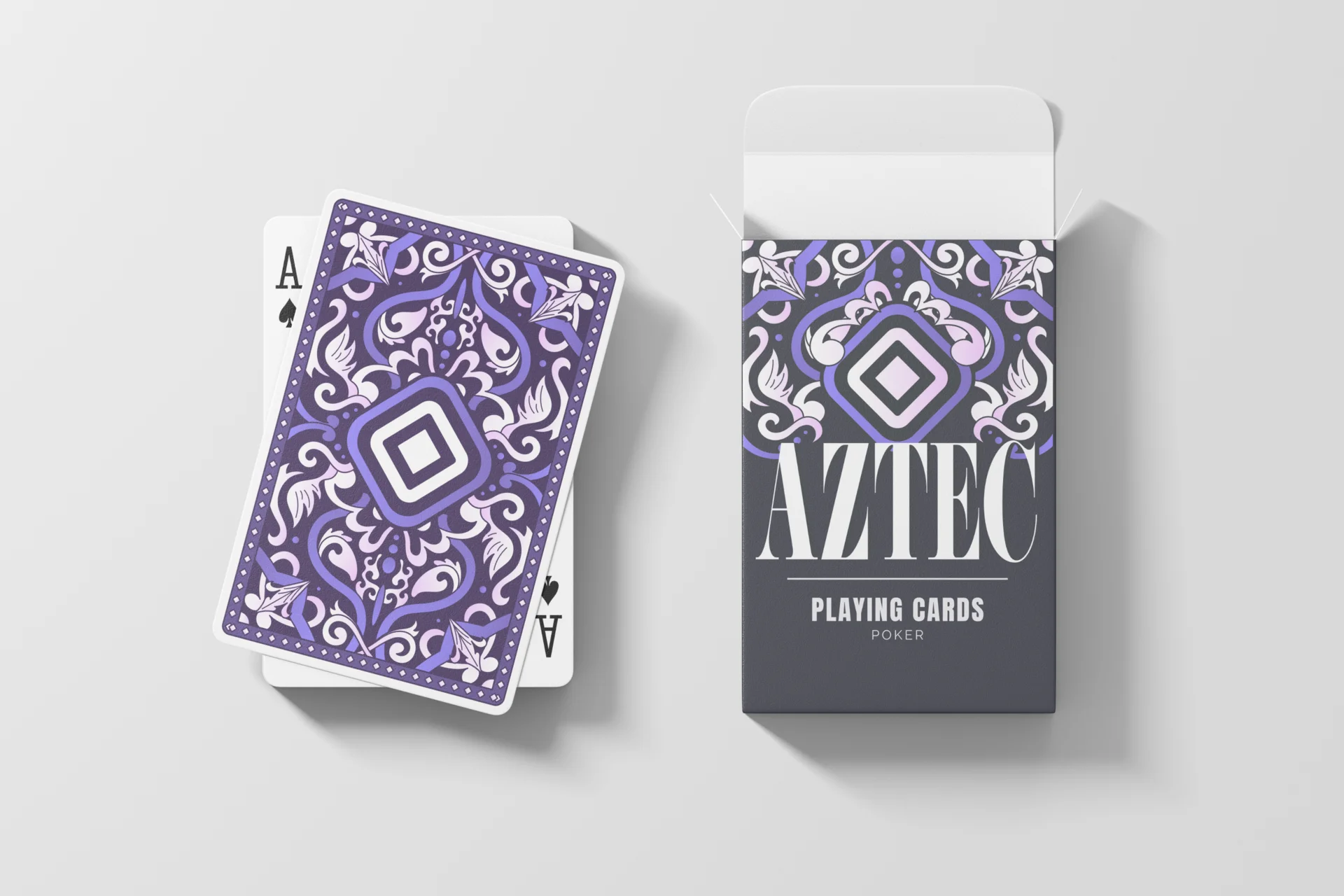 aztec playing cards mockup