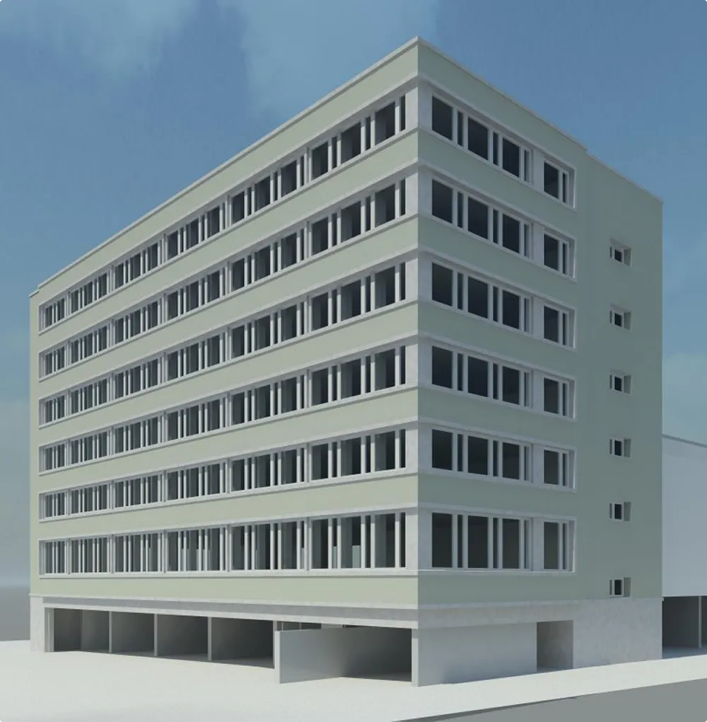 3D rendering of a building
