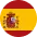 Flag of Spain with red and yellow horizontal stripes and the national coat of arms.