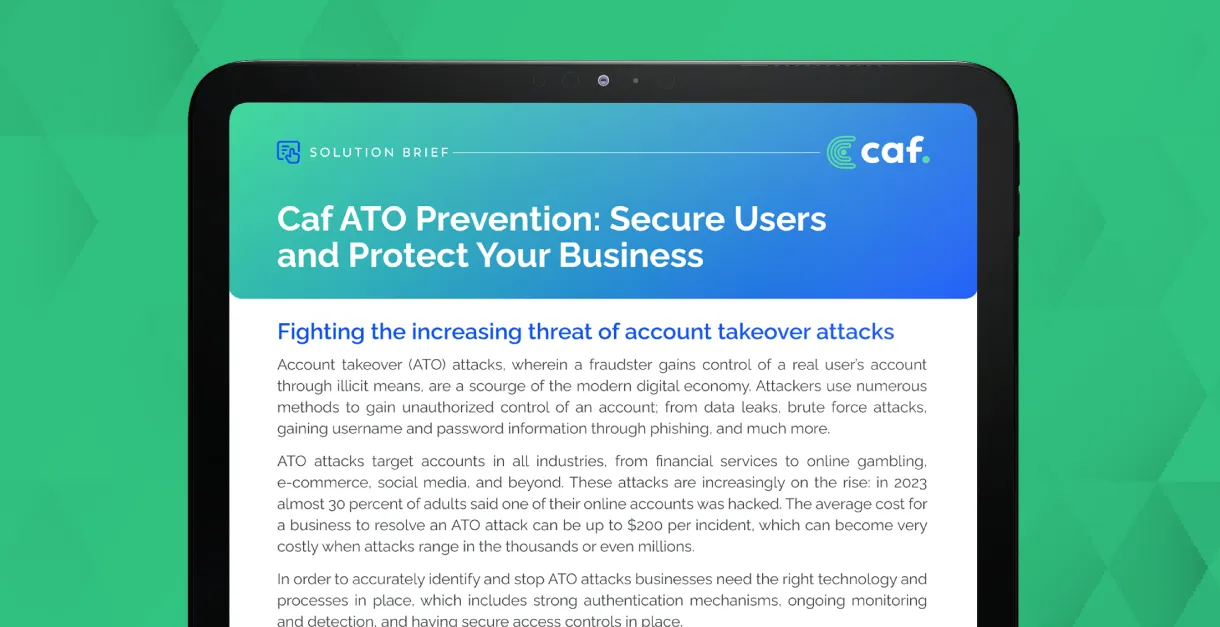 Caf ATO Prevention: Secure Users and Protect Your Business