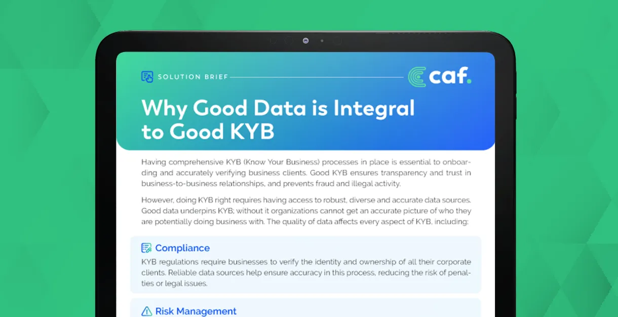 Why Good Data is Integral to Good KYB