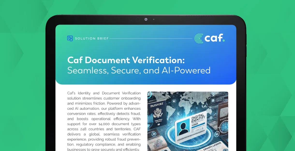 Caf Document Verification: Seamless, Secure and AI-Powered